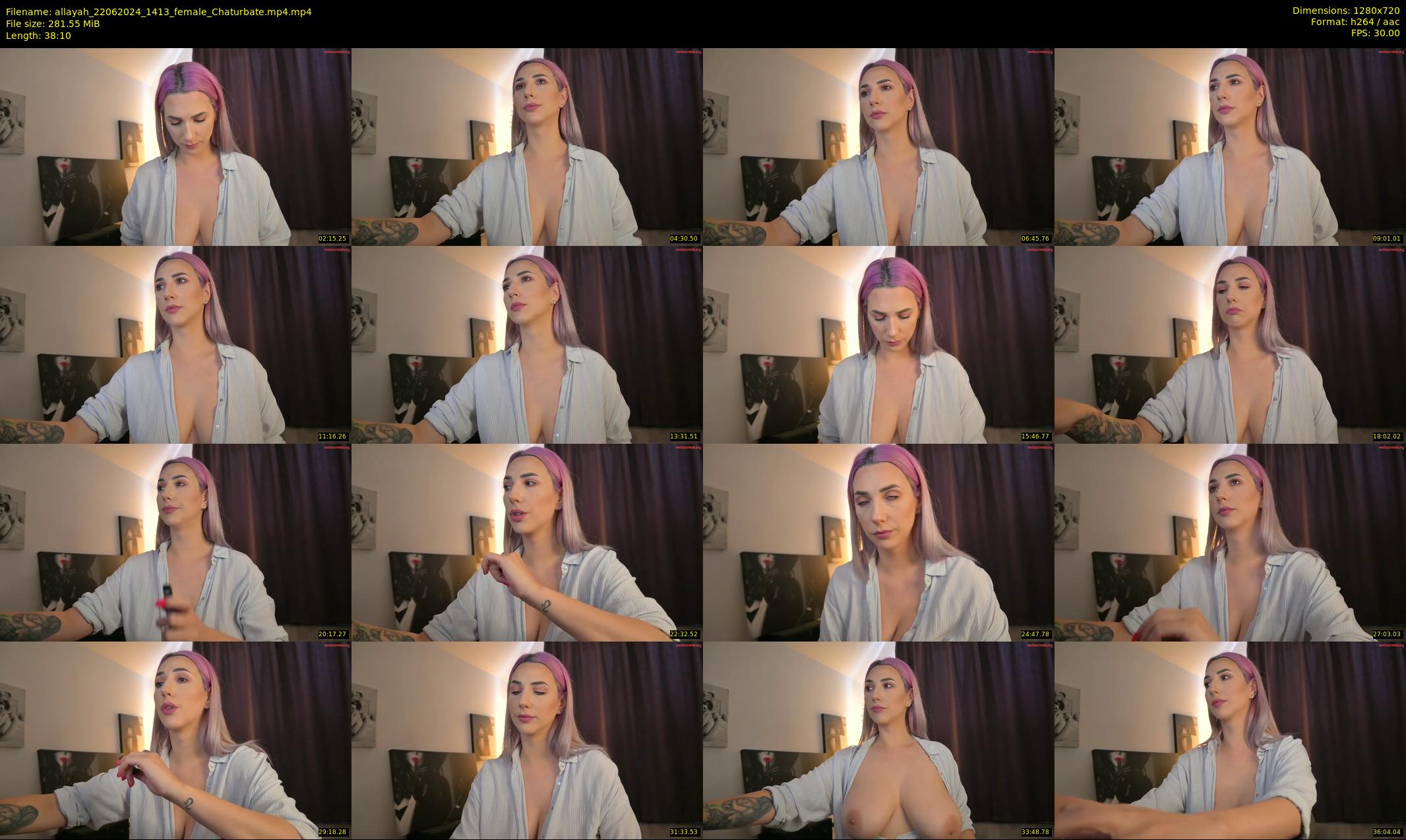 allayah — 39 minute Chaturbate female cam show recording, 720p, Jun 22, 2024