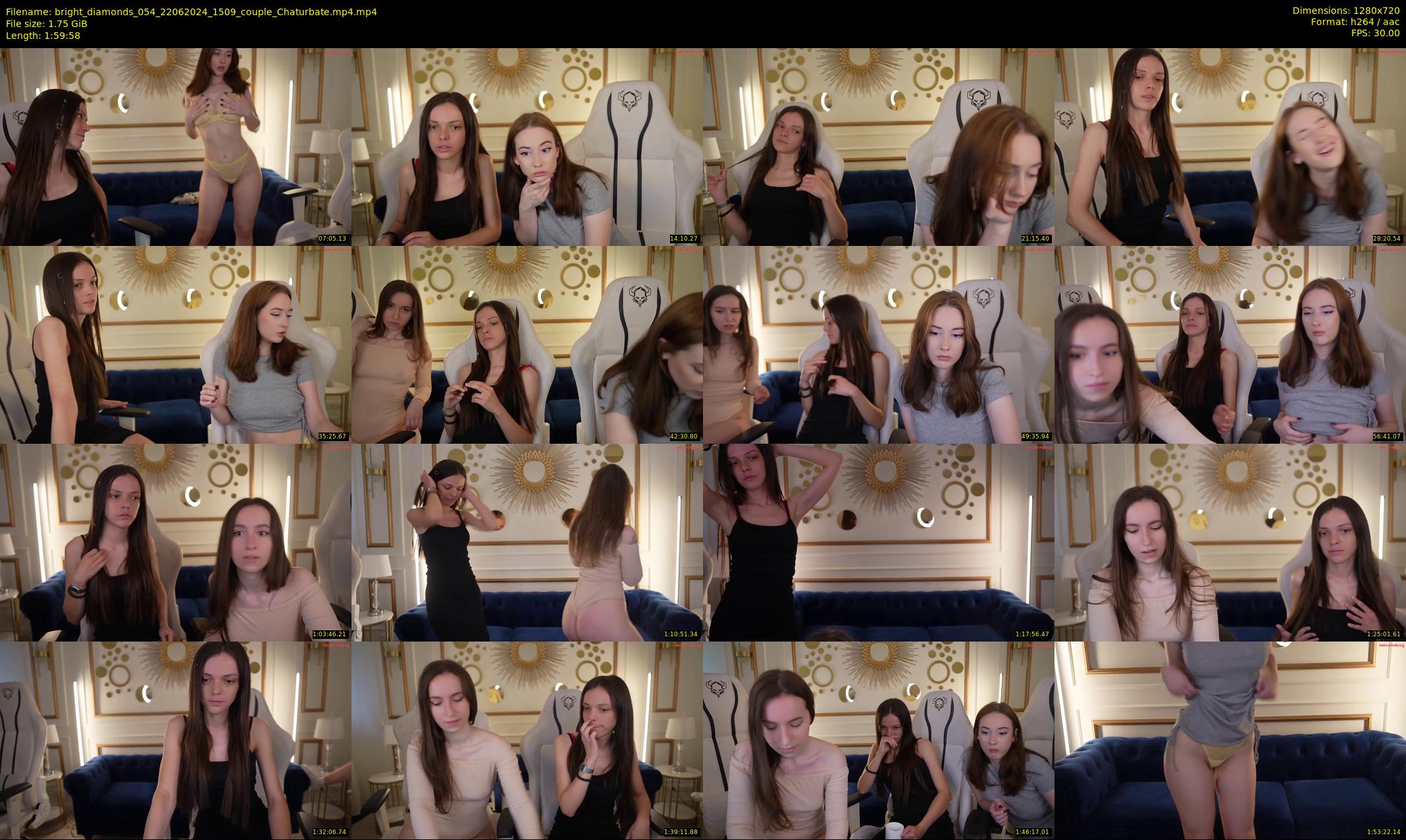bright_diamonds_054 — 120 minute Chaturbate couple cam show recording, 720p, Jun 22, 2024