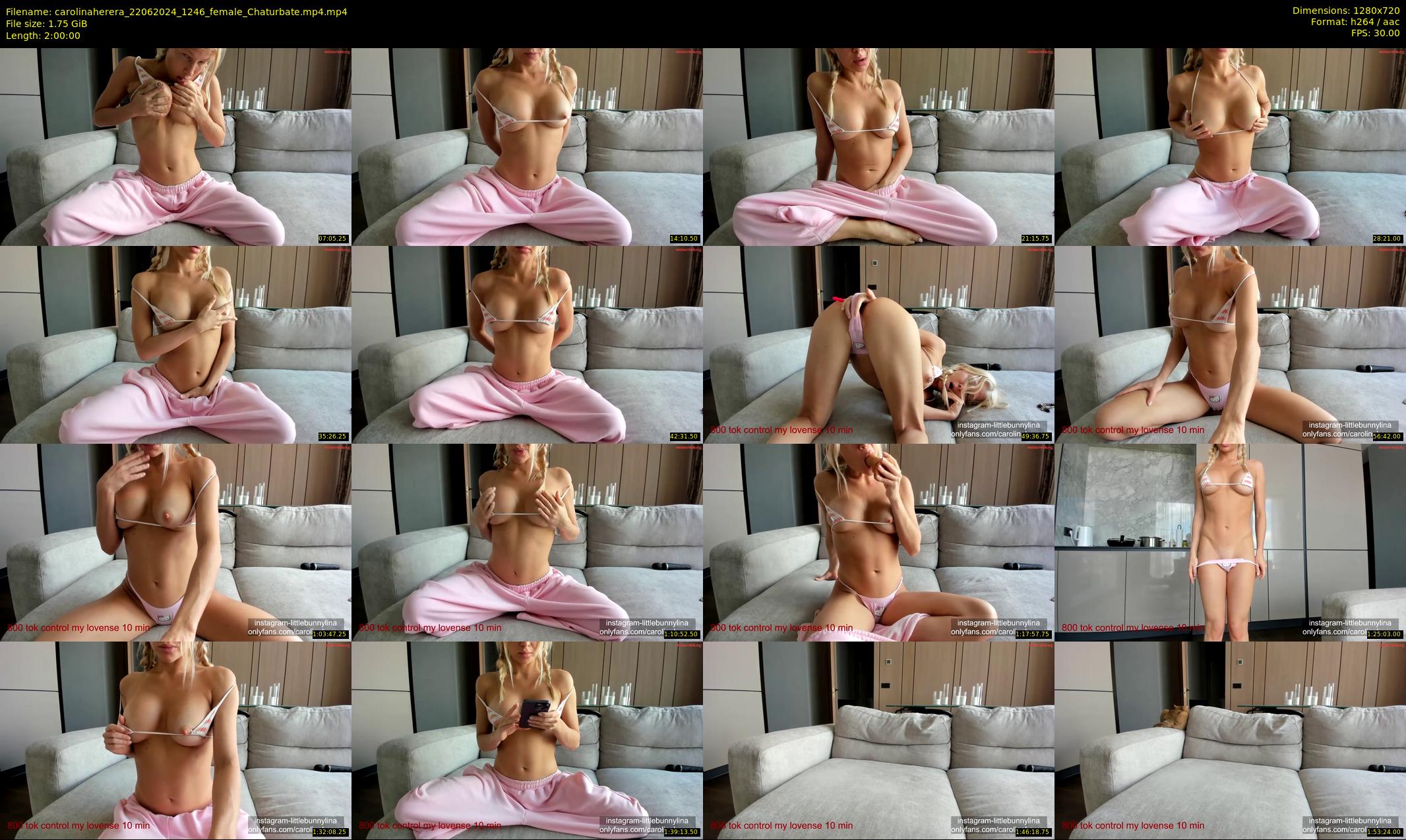 carolinaherera — 120 minute Chaturbate female cam show recording, 720p, Jun 22, 2024