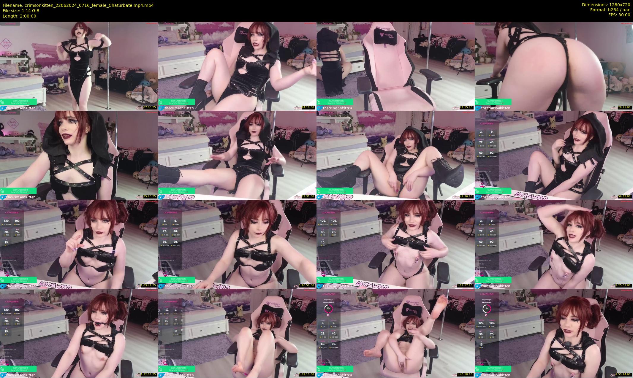 crimsonkitten — 120 minute Chaturbate female cam show recording, 720p, Jun 22, 2024