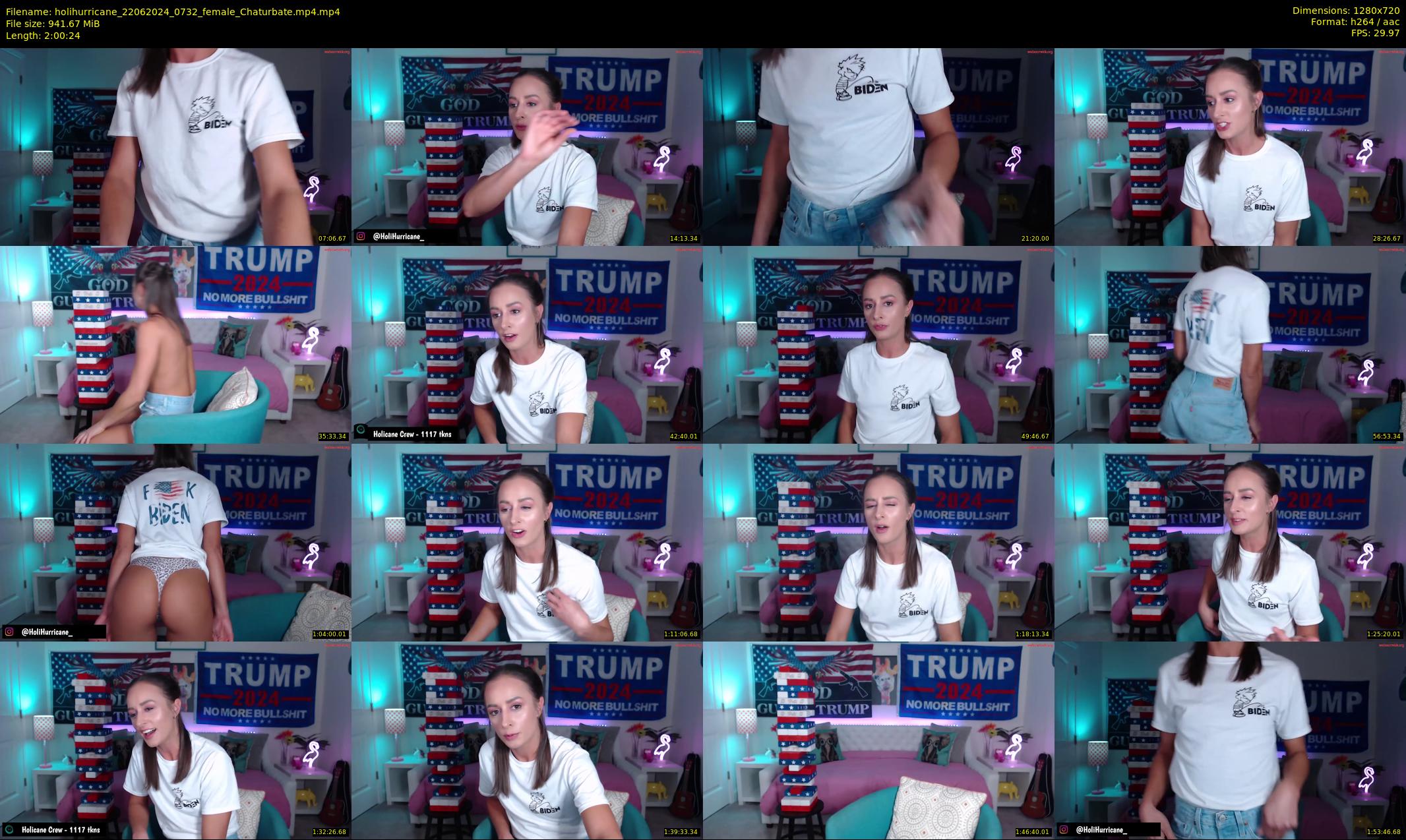 holihurricane — 121 minute Chaturbate female cam show recording, 720p, Jun 22, 2024