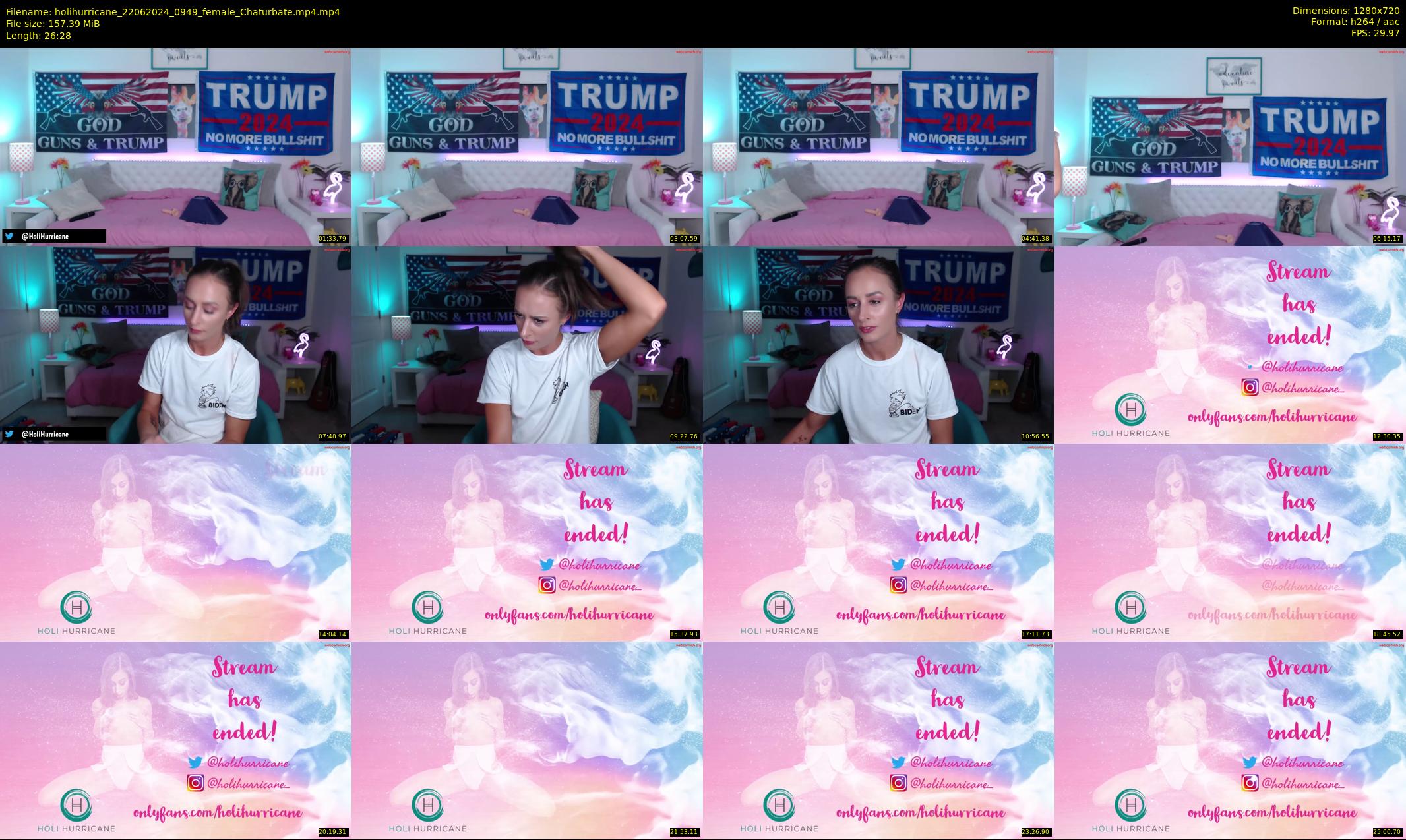 holihurricane — 27 minute Chaturbate female cam show recording, 720p, Jun 22, 2024