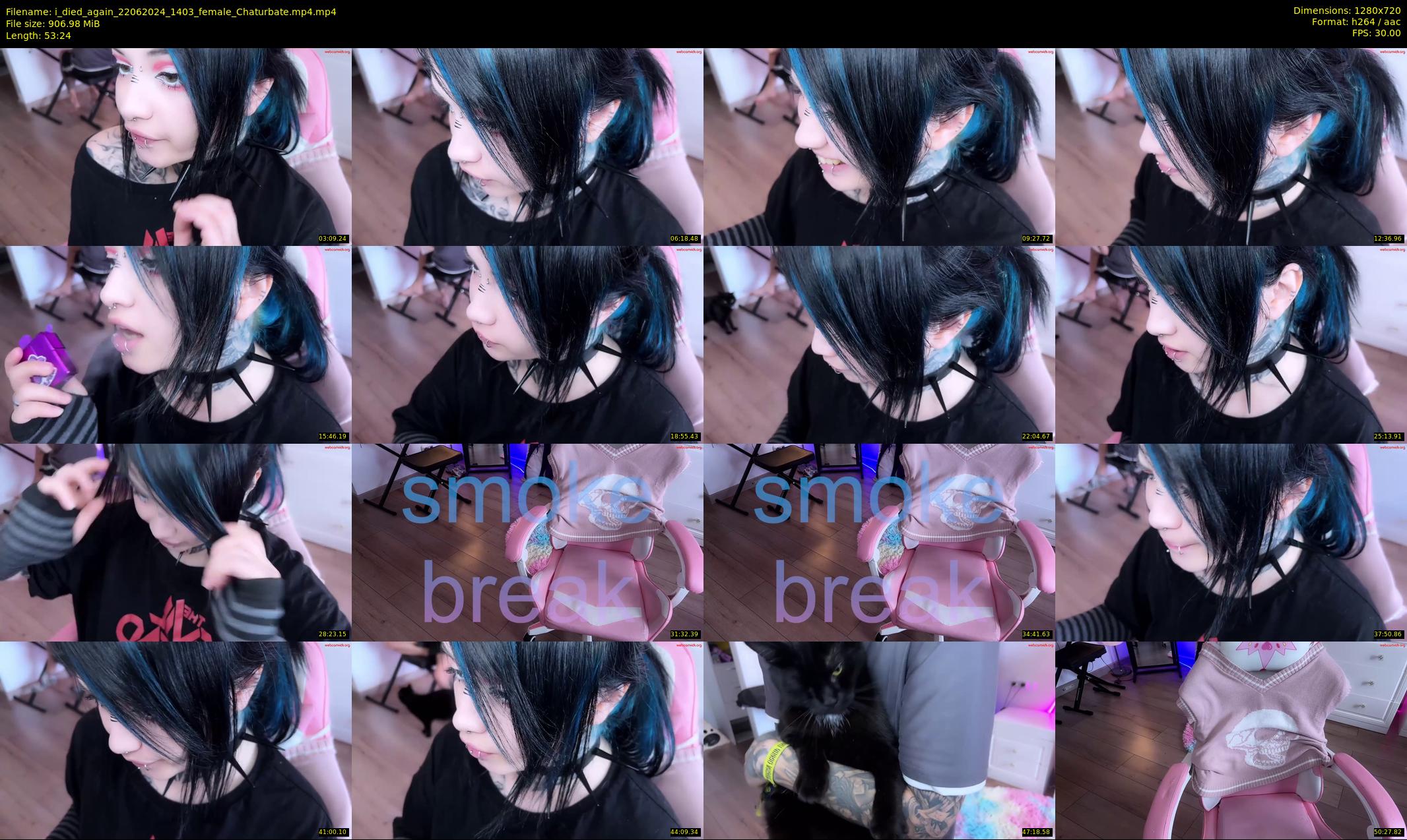 i_died_again — 54 minute Chaturbate female cam show recording, 720p, Jun 22, 2024