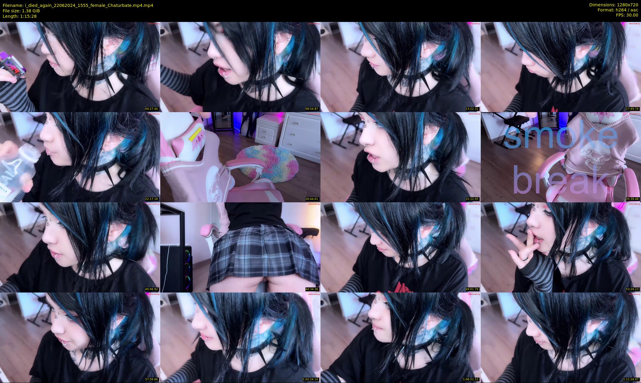 i_died_again — 76 minute Chaturbate female cam show recording, 720p, Jun 22, 2024