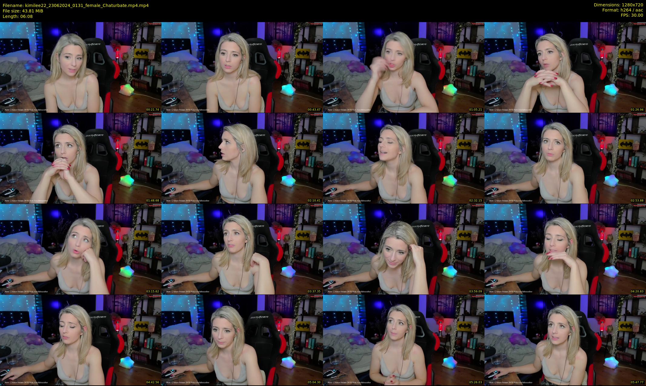 kimilee22 — 7 minute Chaturbate female cam show recording, 720p, Jun 23, 2024