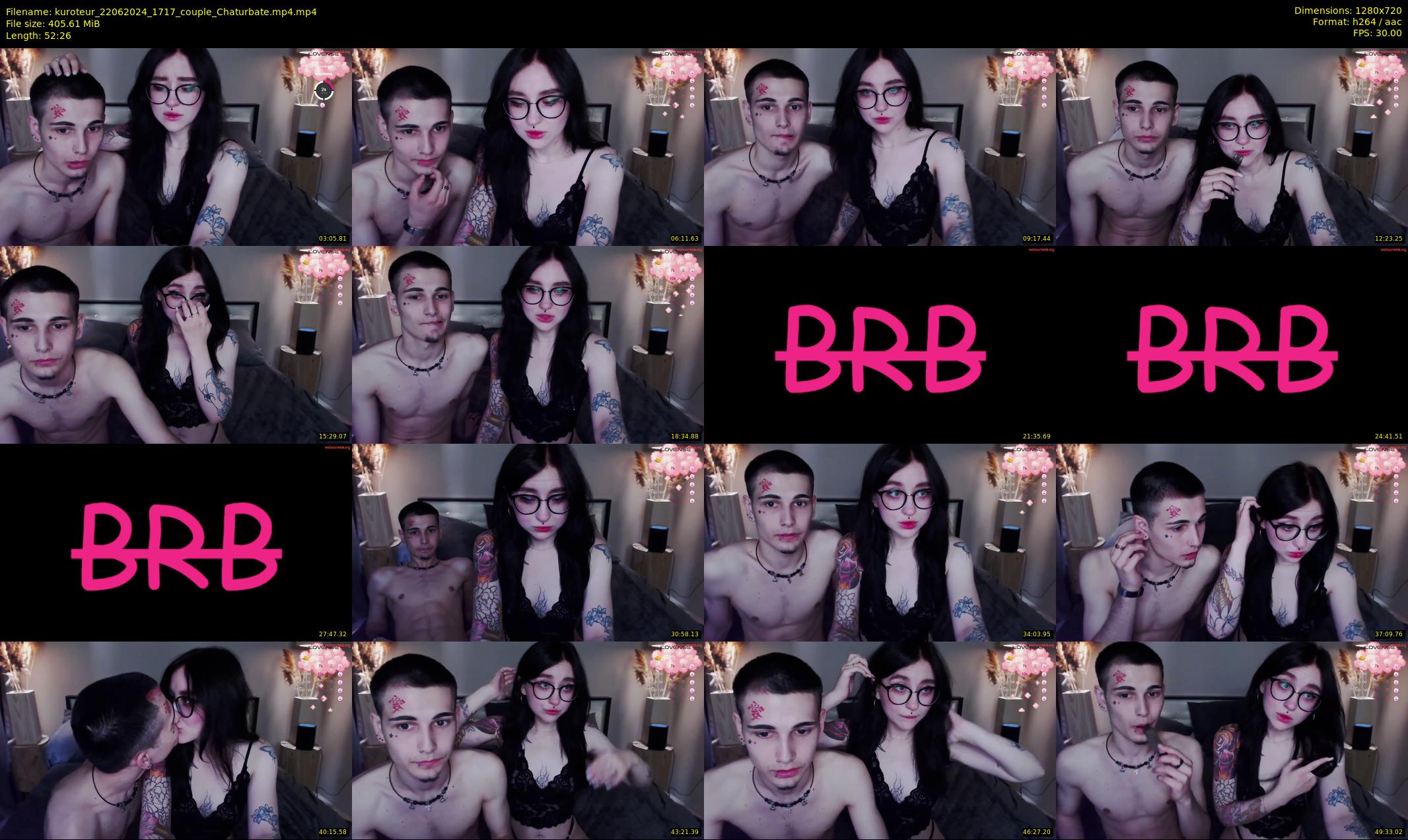 kuroteur — 53 minute Chaturbate couple cam show recording, 720p, Jun 22, 2024