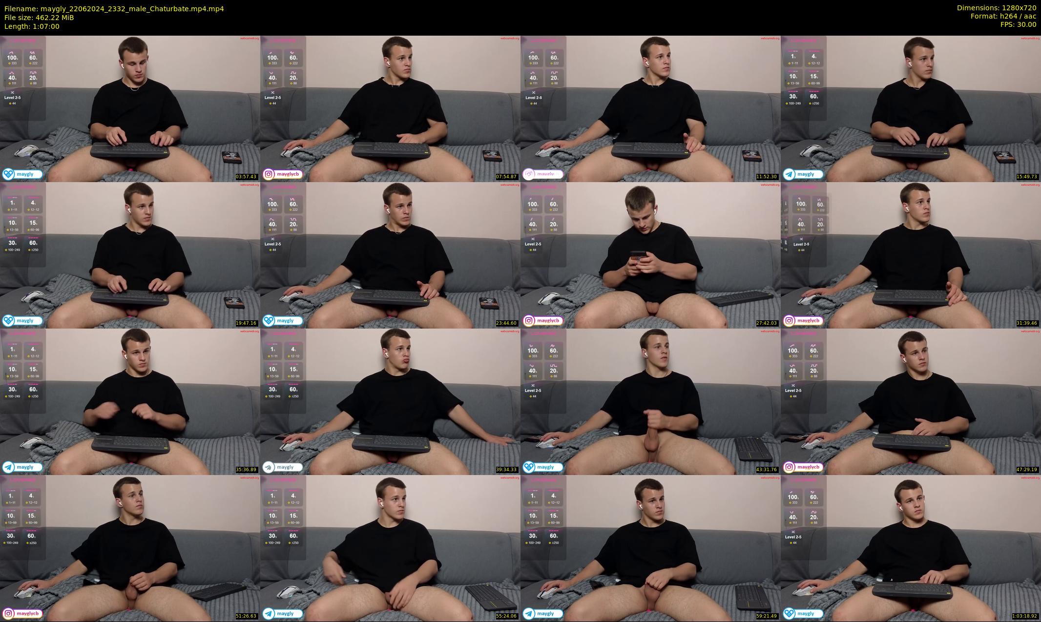 maygly — 67 minute Chaturbate male cam show recording, 720p, Jun 22, 2024