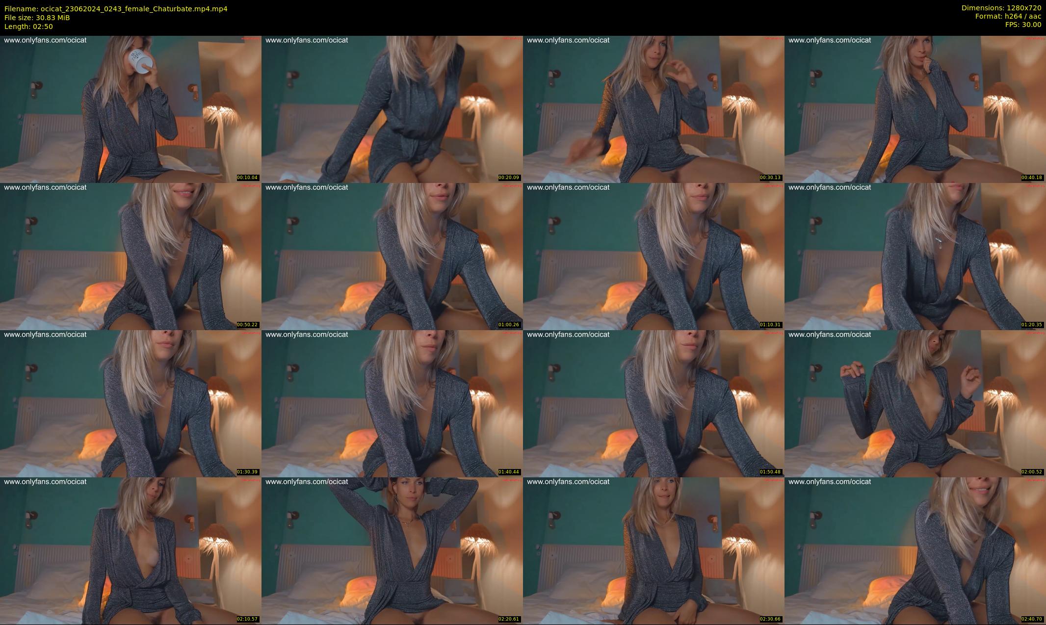 ocicat — 3 minute Chaturbate female cam show recording, 720p, Jun 23, 2024