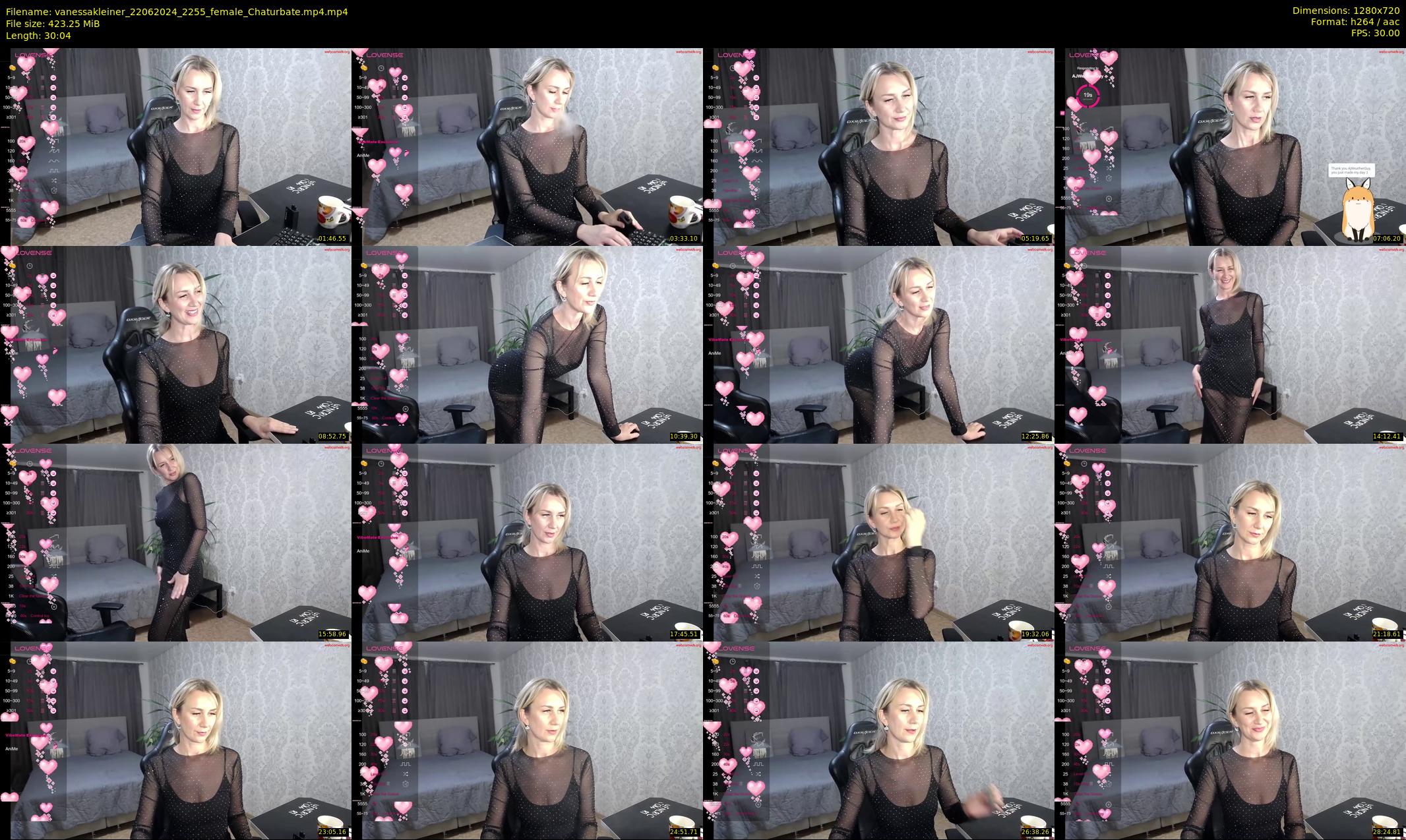 vanessakleiner — 31 minute Chaturbate female cam show recording, 720p, Jun 22, 2024