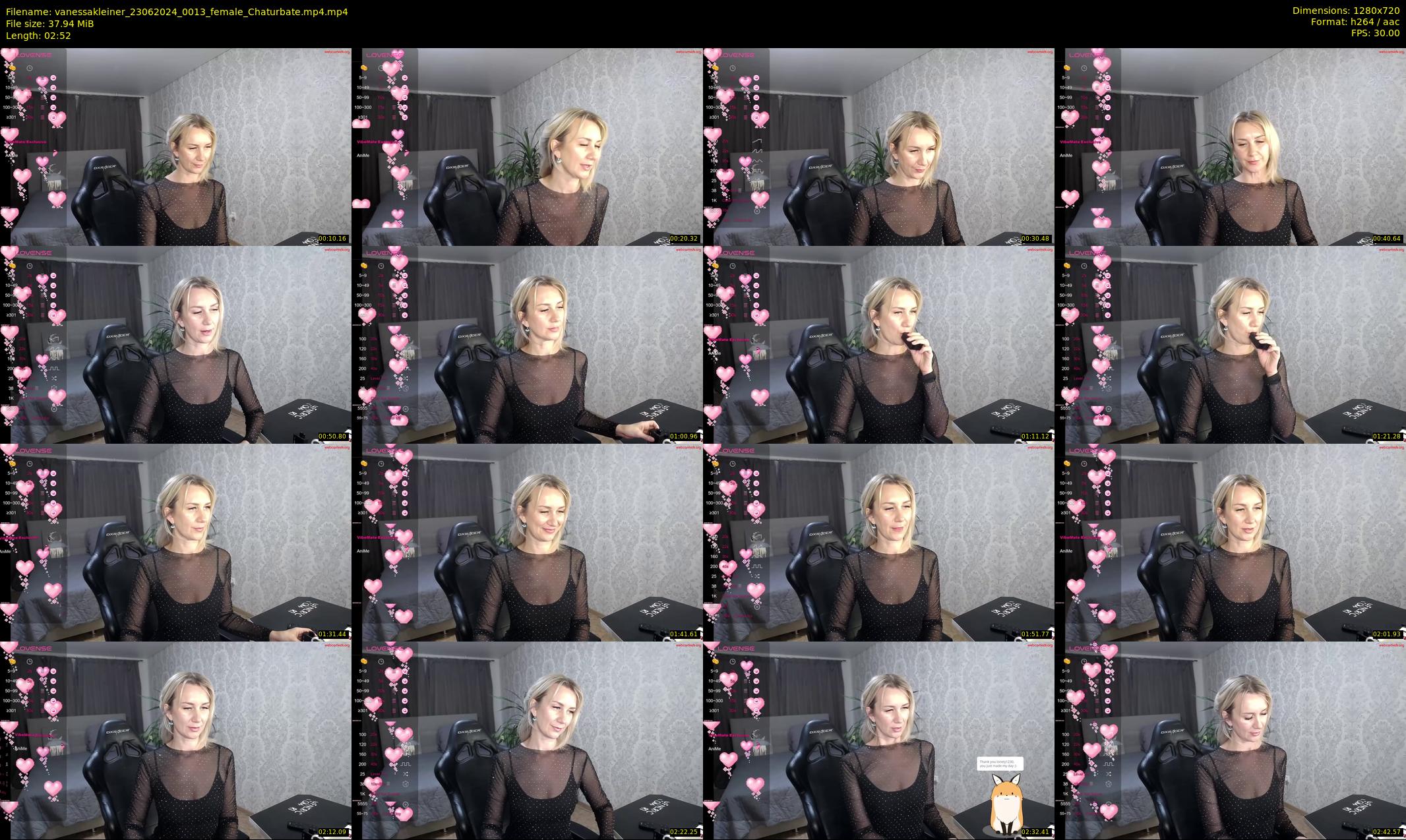 vanessakleiner — 3 minute Chaturbate female cam show recording, 720p, Jun 23, 2024
