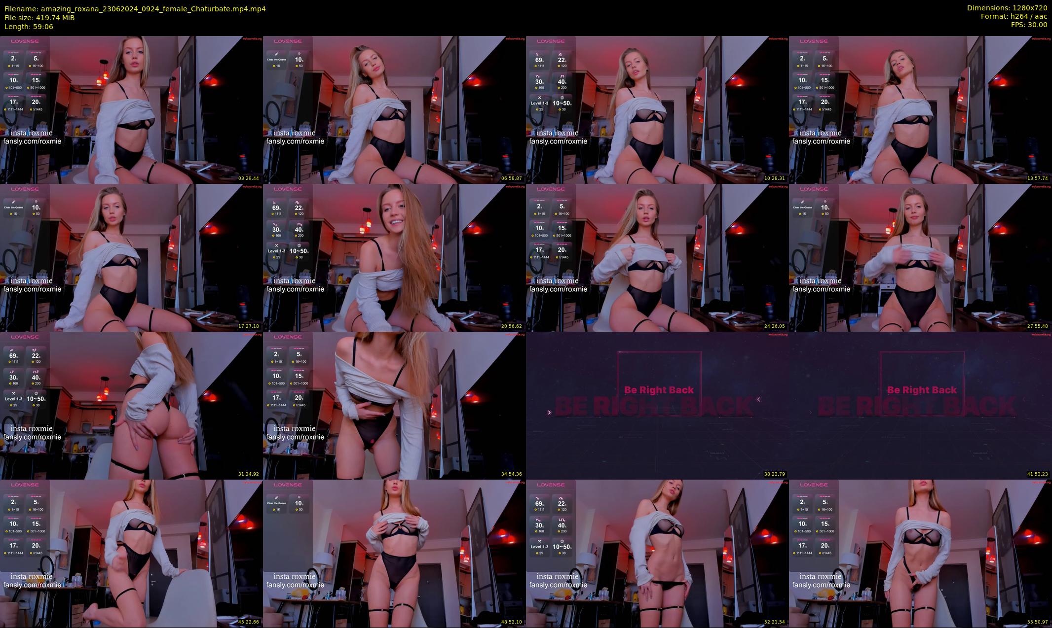 amazing_roxana — 60 minute Chaturbate female cam show recording, 720p, Jun 23, 2024
