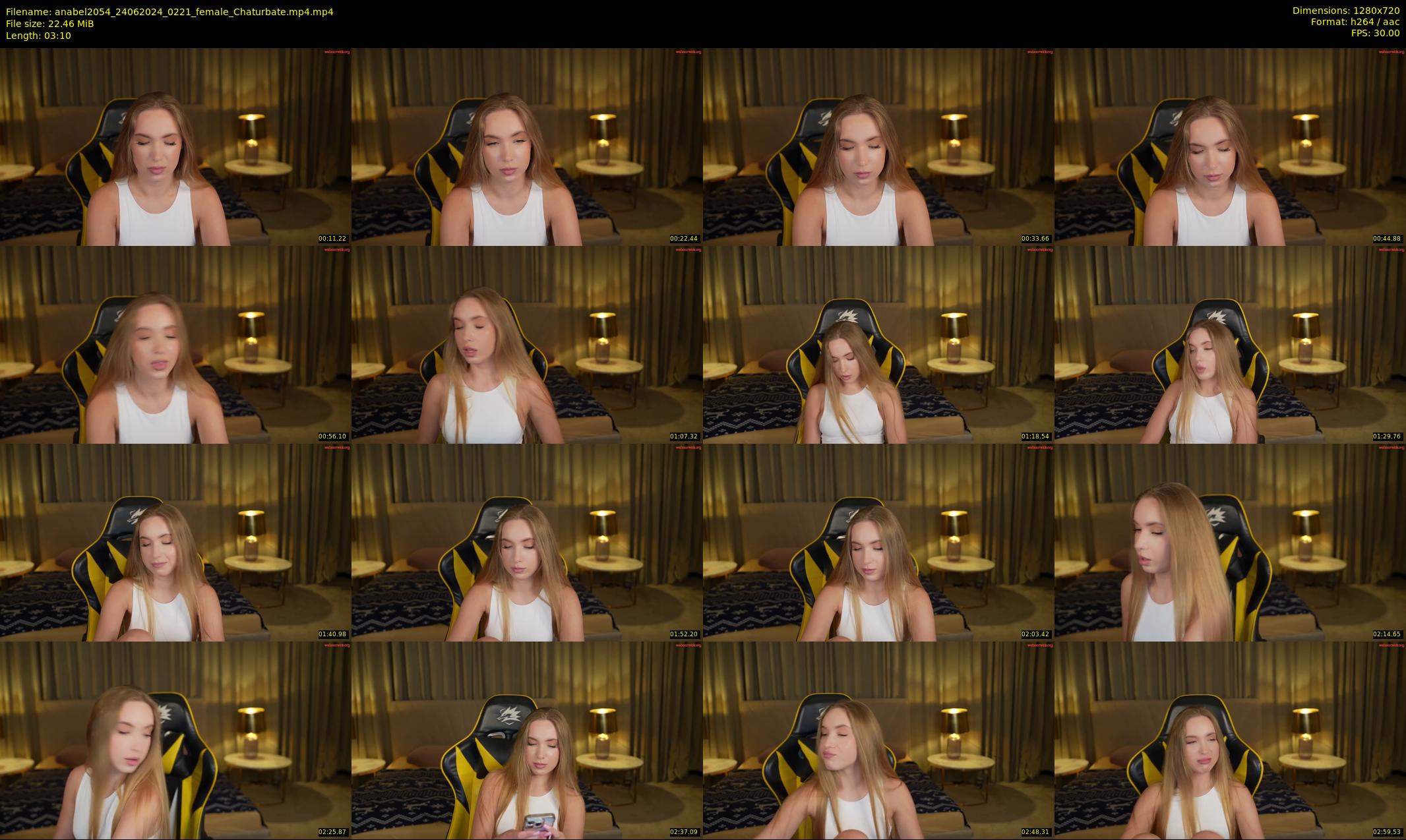 anabel2054 — 4 minute Chaturbate female cam show recording, 720p, Jun 24, 2024