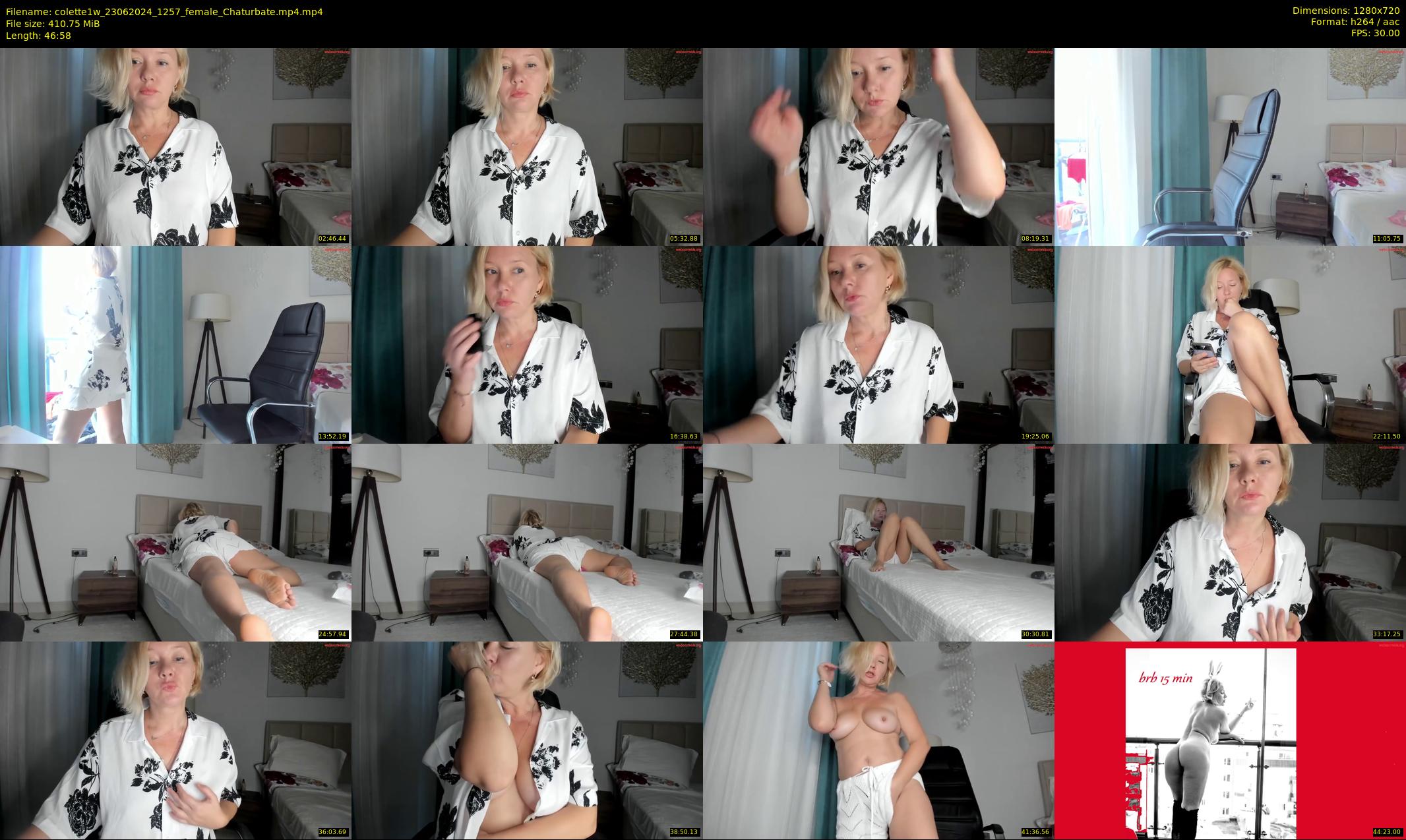 colette1w — 47 minute Chaturbate female cam show recording, 720p, Jun 23, 2024