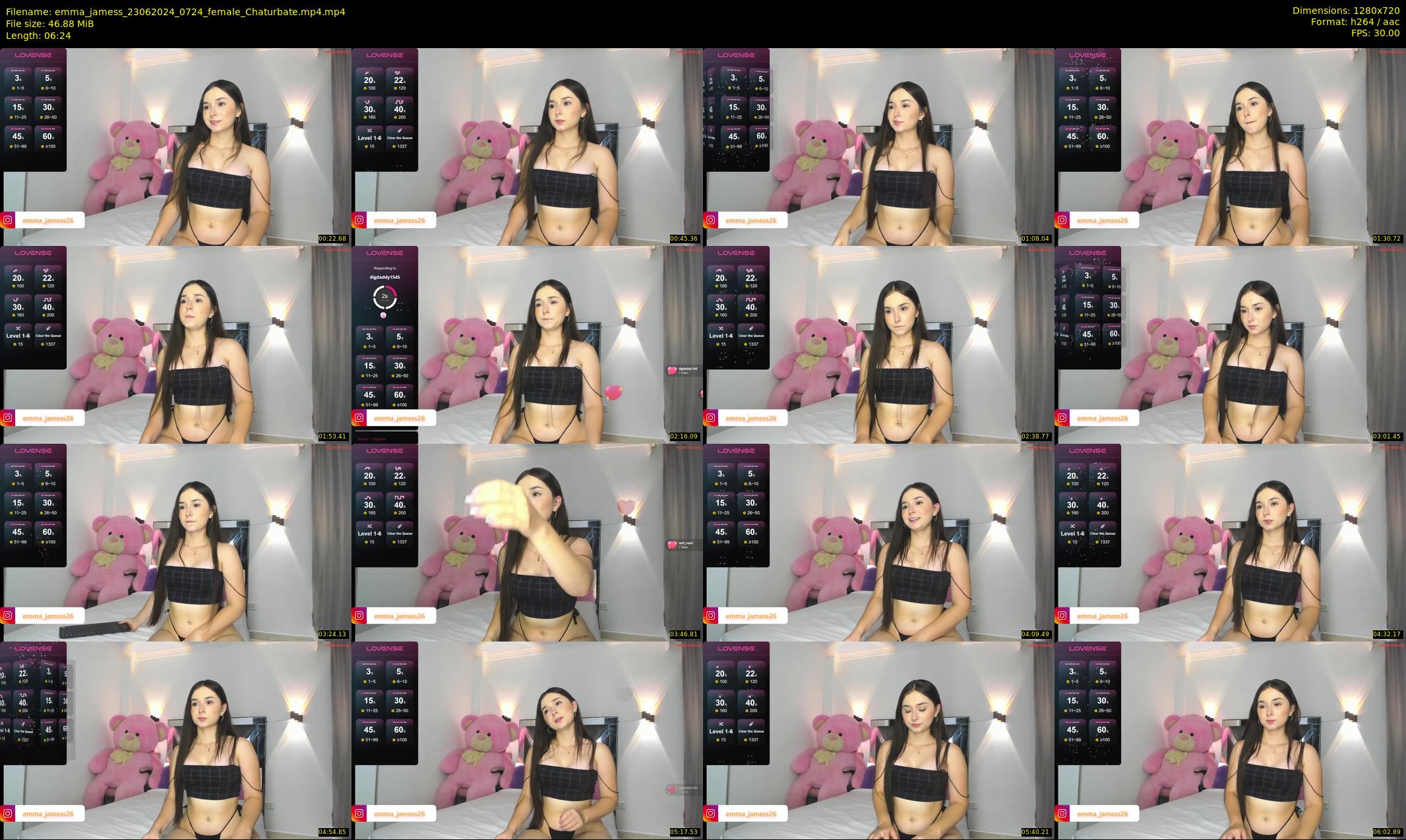 emma_jamess — 7 minute Chaturbate female cam show recording, 720p, Jun 23, 2024