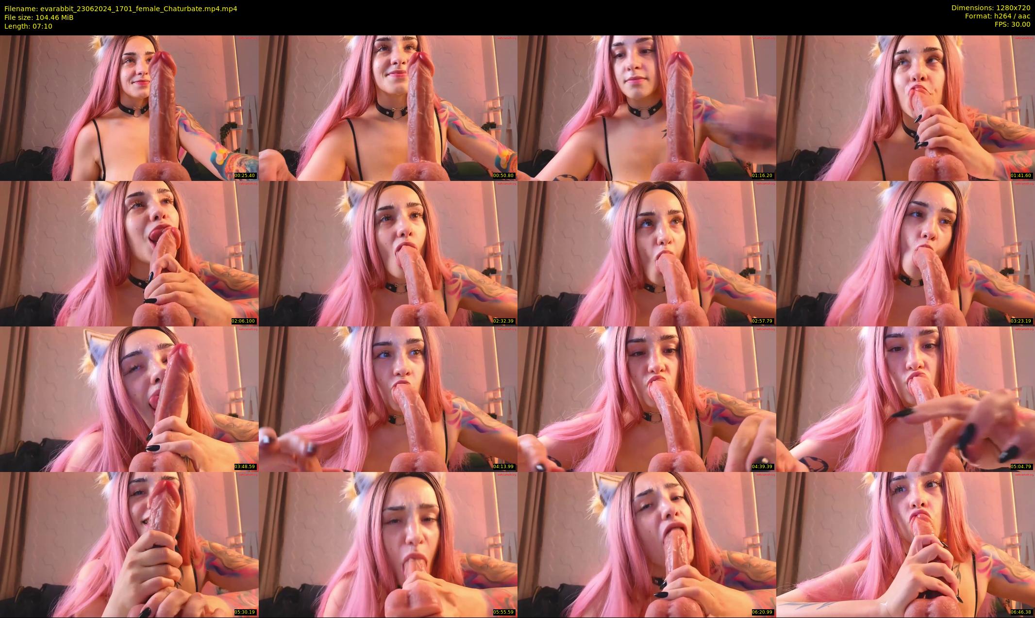 evarabbit — 8 minute Chaturbate female cam show recording, 720p, Jun 23, 2024