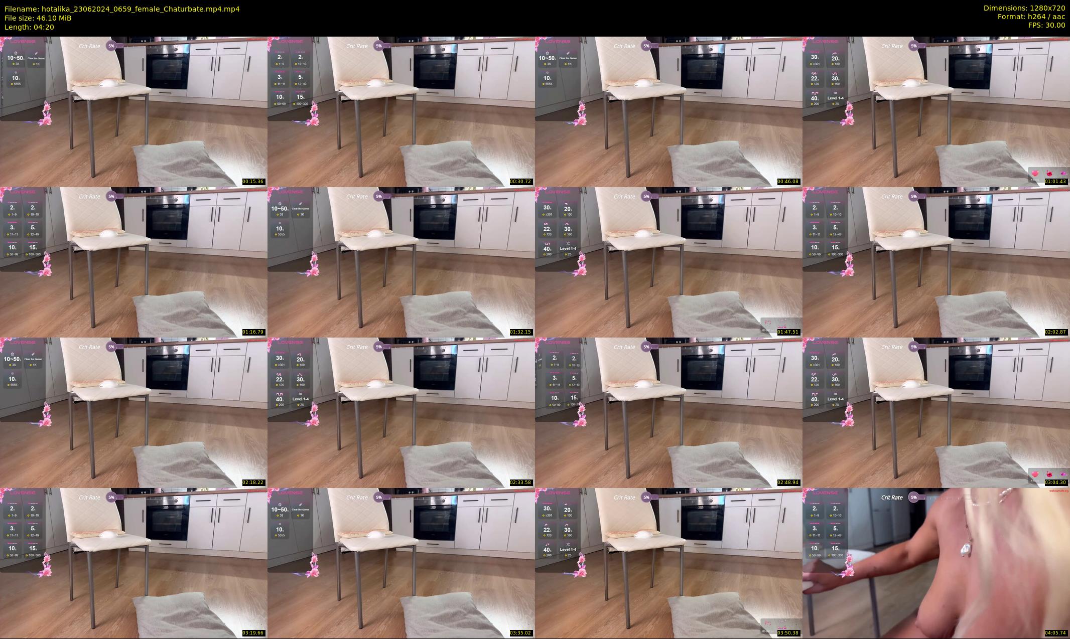 hotalika — 5 minute Chaturbate female cam show recording, 720p, Jun 23, 2024