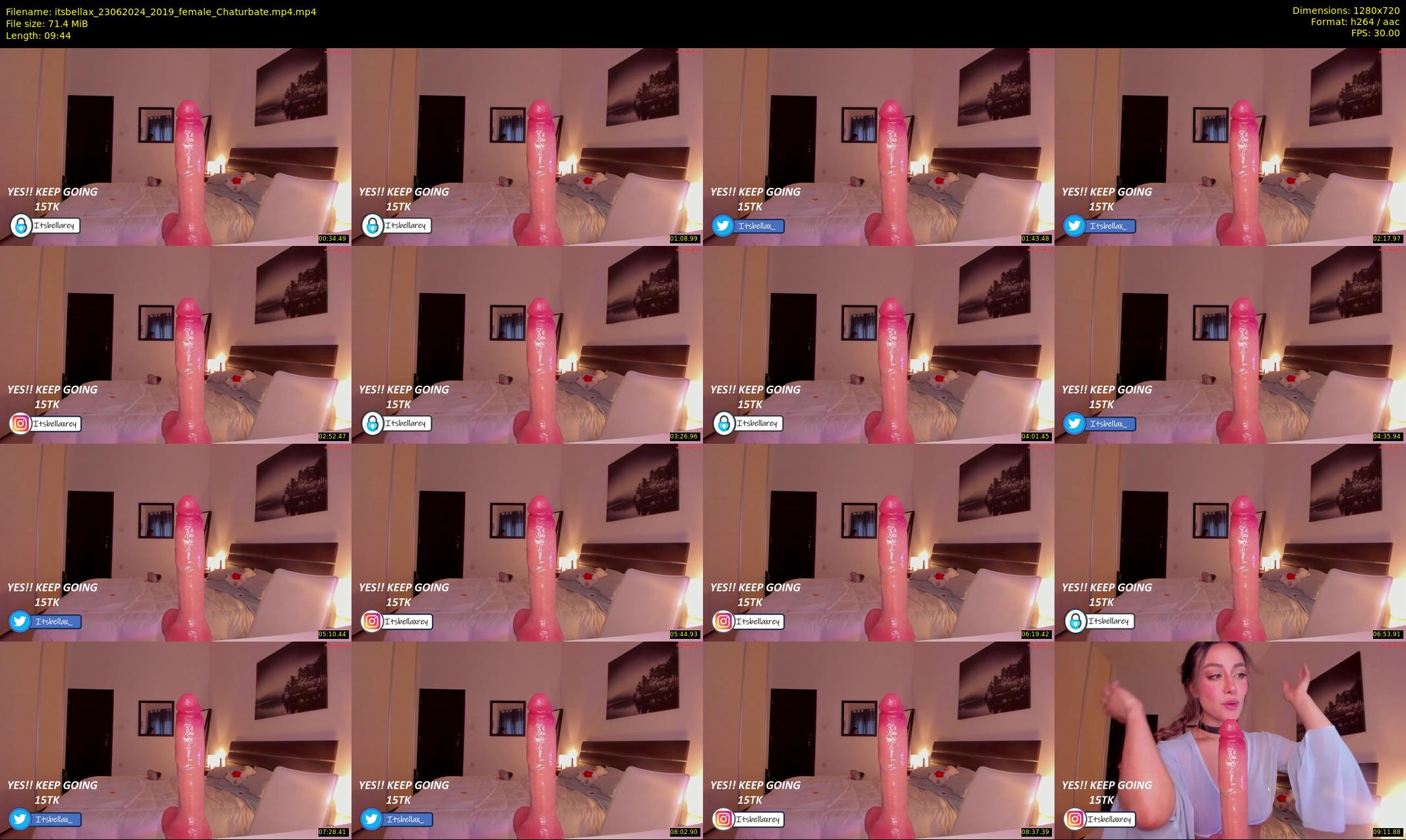 itsbellax — 10 minute Chaturbate female cam show recording, 720p, Jun 23, 2024