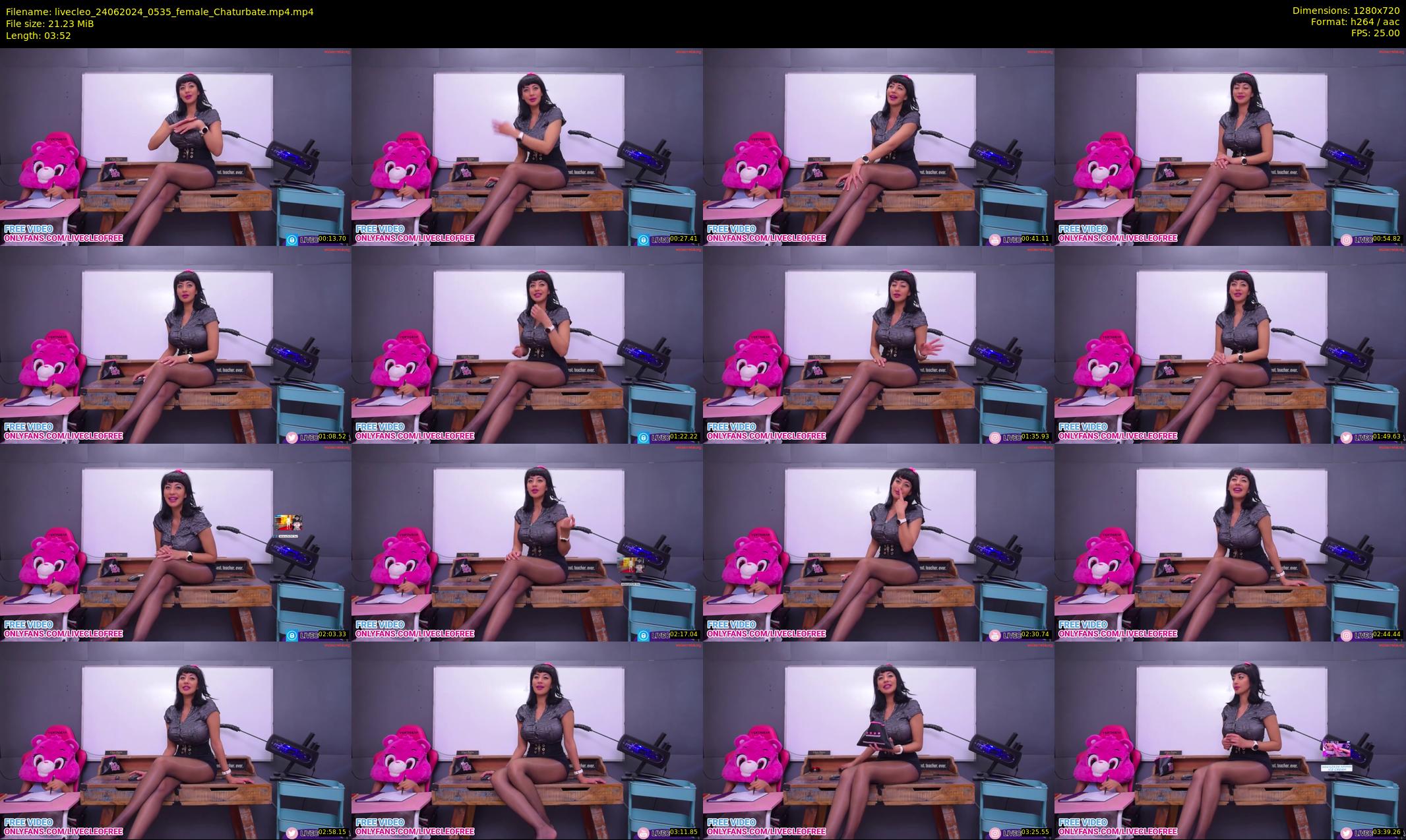 livecleo — 4 minute Chaturbate female cam show recording, 720p, Jun 24, 2024