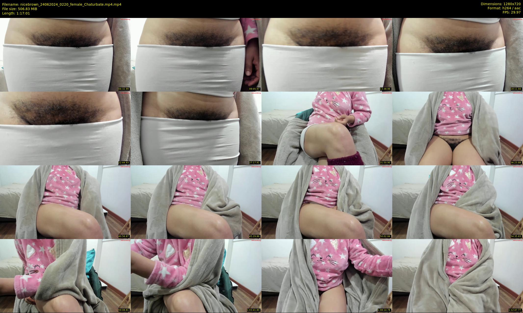 nicebrown — 78 minute Chaturbate female cam show recording, 720p, Jun 24, 2024