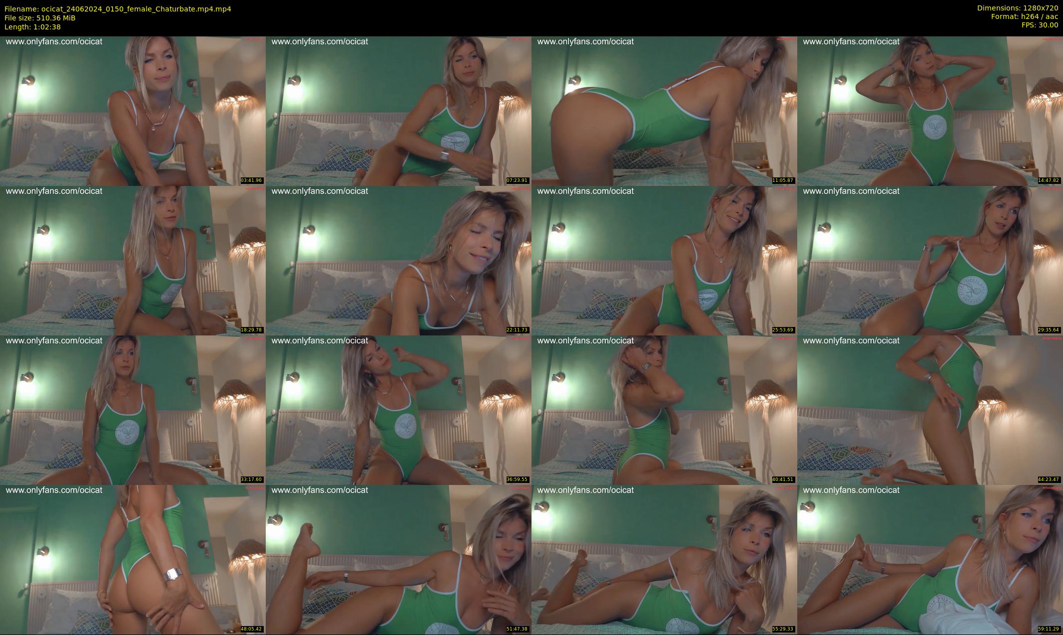 ocicat — 63 minute Chaturbate female cam show recording, 720p, Jun 24, 2024