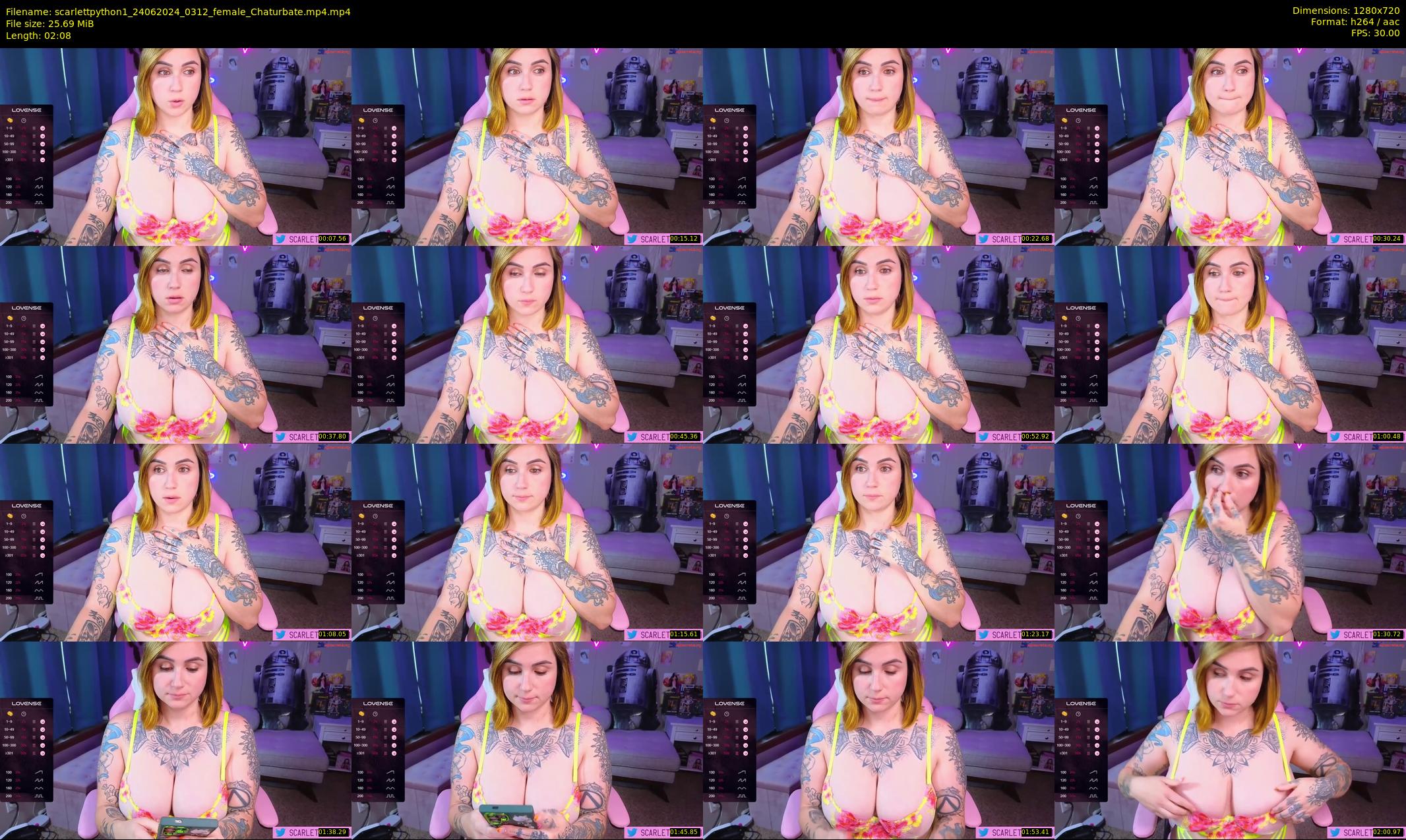 scarlettpython1 — 3 minute Chaturbate female cam show recording, 720p, Jun 24, 2024