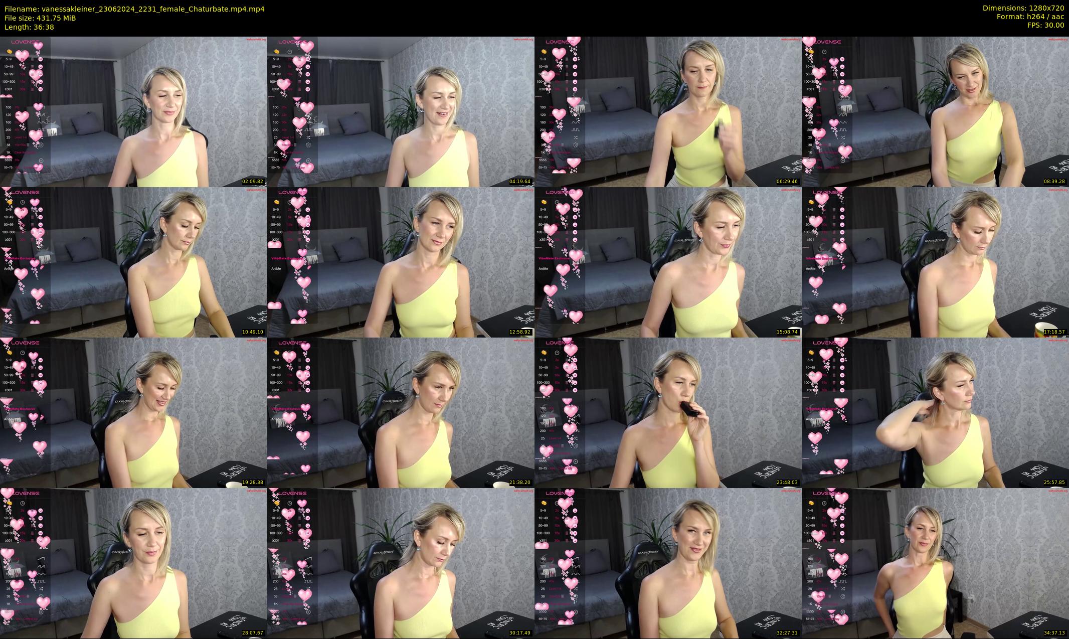 vanessakleiner — 37 minute Chaturbate female cam show recording, 720p, Jun 23, 2024