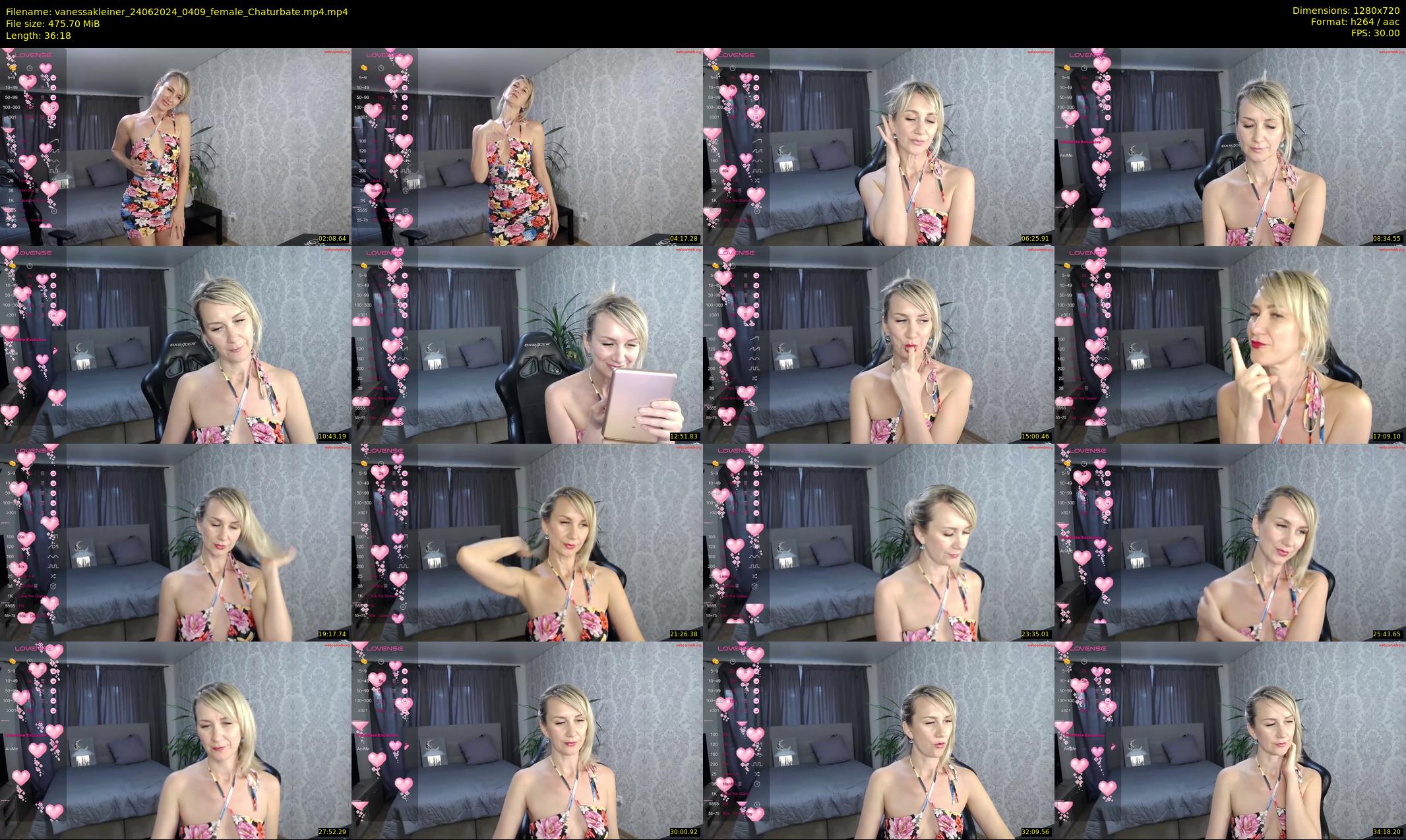 vanessakleiner — 37 minute Chaturbate female cam show recording, 720p, Jun 24, 2024