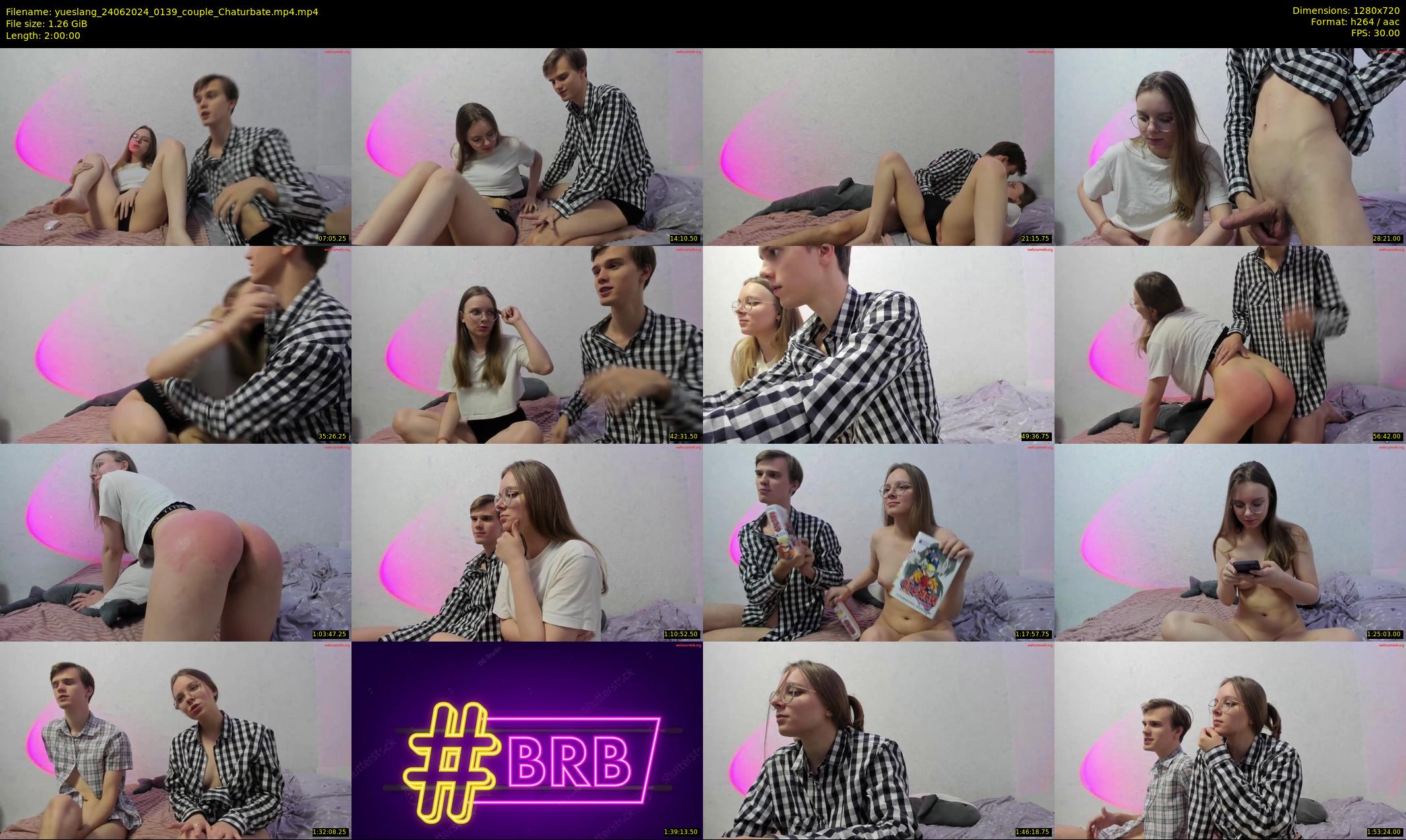 yueslang — 120 minute Chaturbate couple cam show recording, 720p, Jun 24, 2024