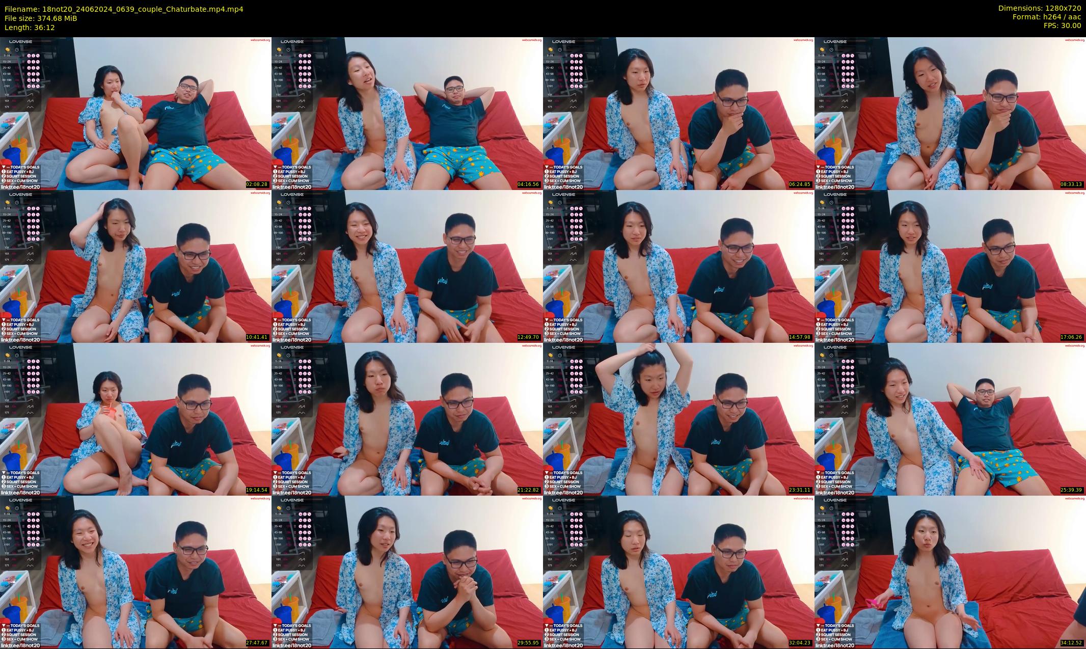 18not20 — 37 minute Chaturbate couple cam show recording, 720p, Jun 24, 2024