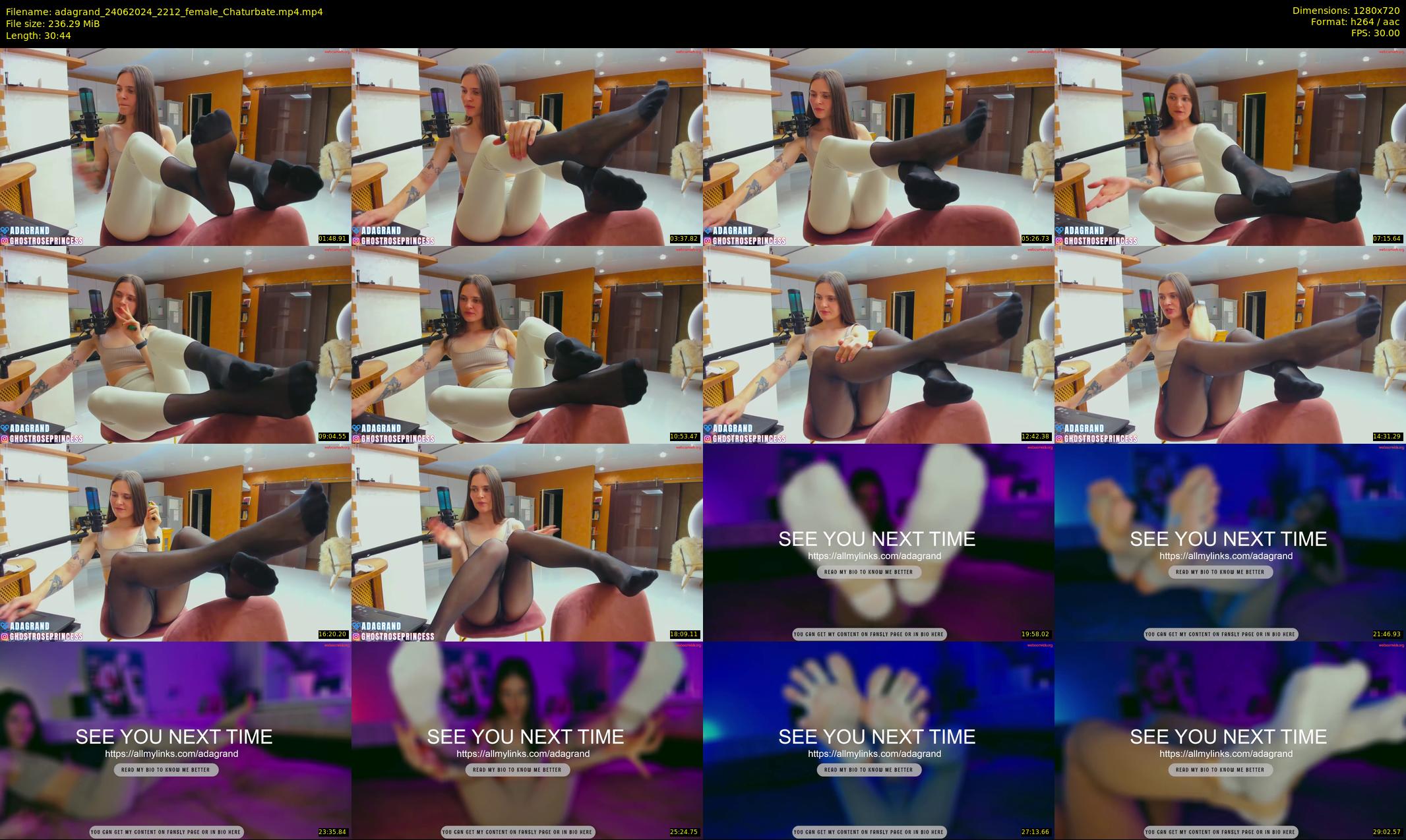 adagrand — 31 minute Chaturbate female cam show recording, 720p, Jun 24, 2024