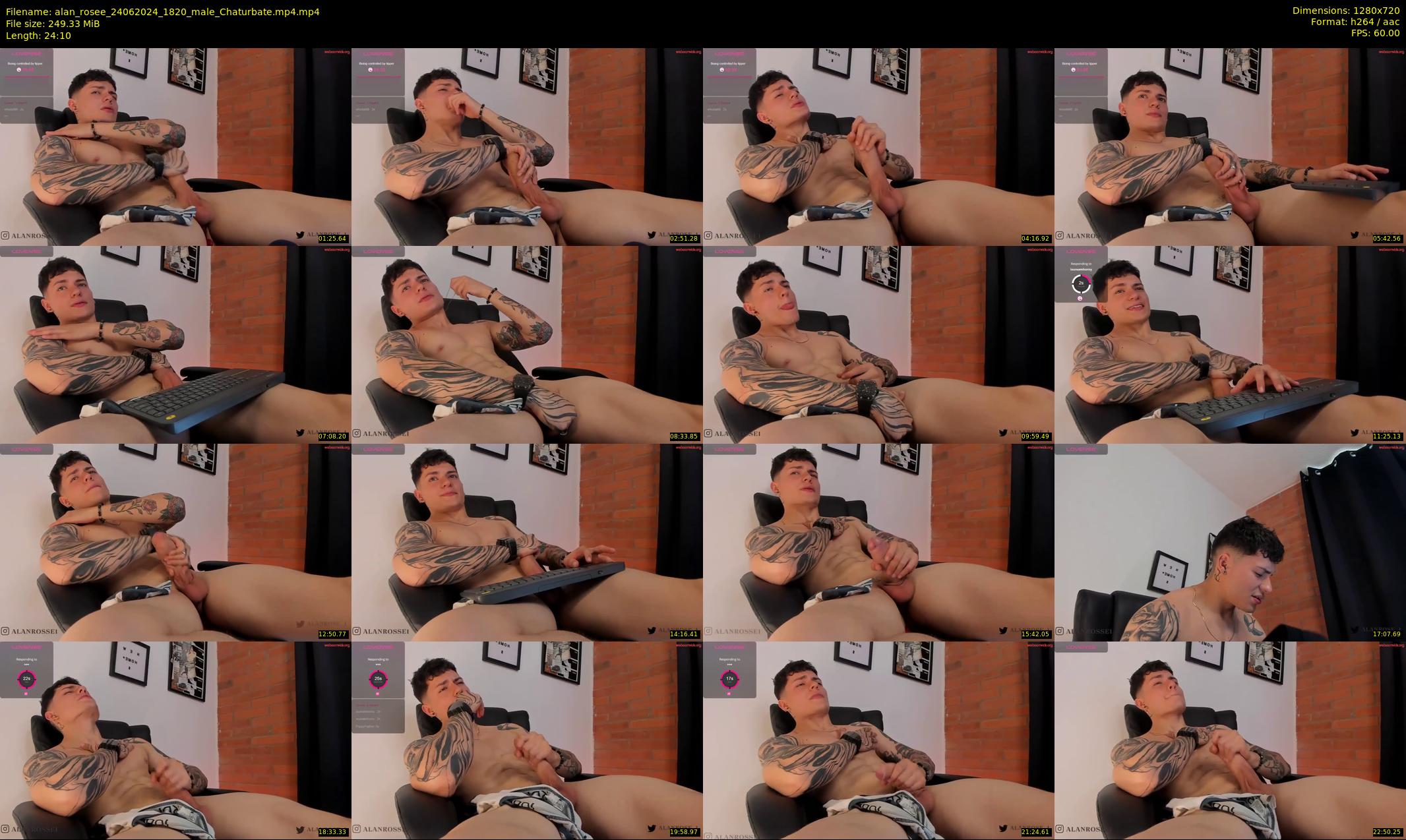 alan_rosee — 25 minute Chaturbate male cam show recording, 720p, Jun 24, 2024