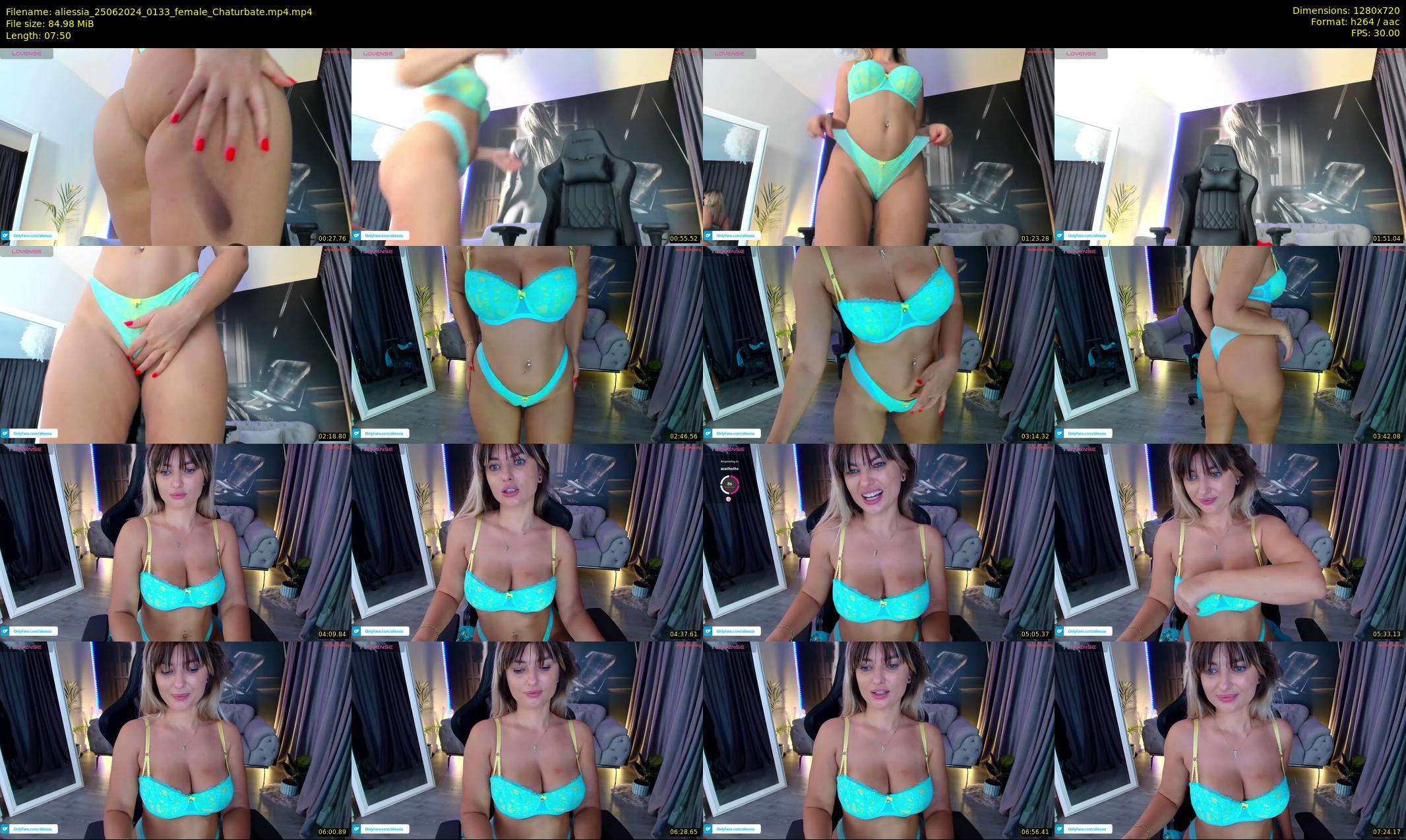aliessia — 8 minute Chaturbate female cam show recording, 720p, Jun 25, 2024