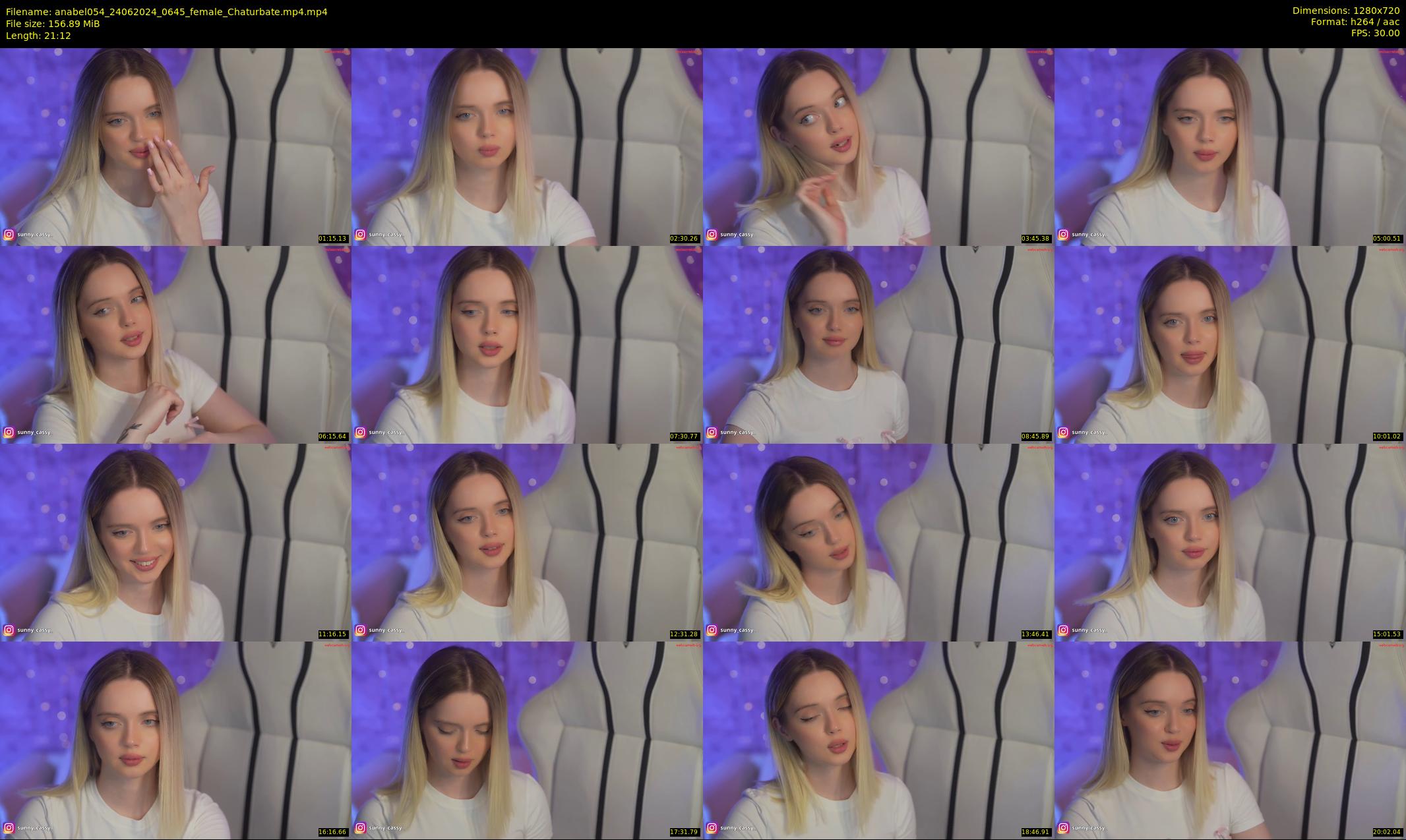 anabel054 — 22 minute Chaturbate female cam show recording, 720p, Jun 24, 2024