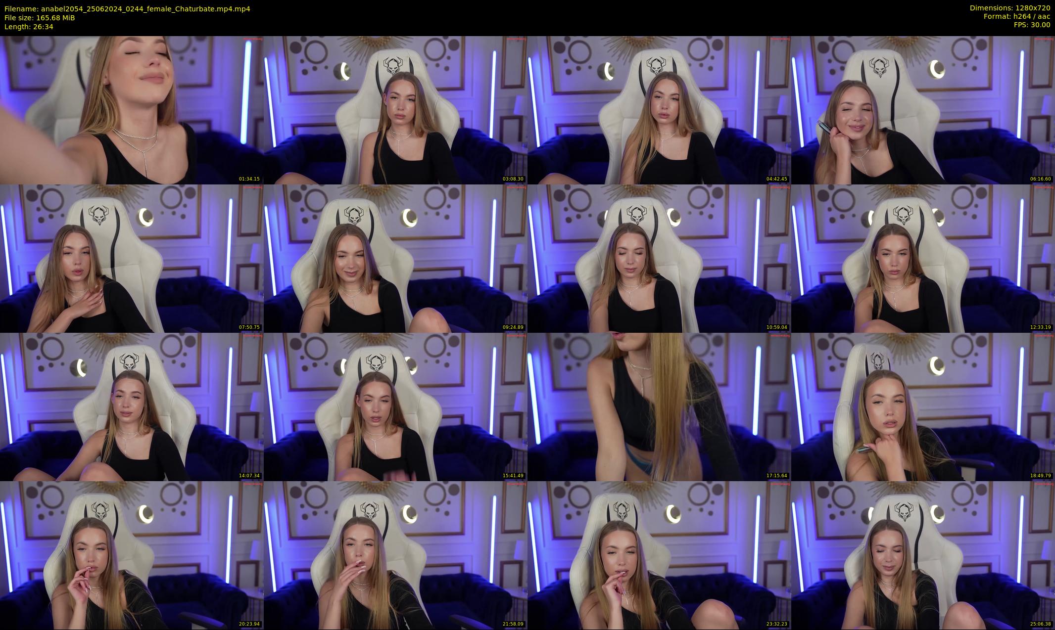 anabel2054 — 27 minute Chaturbate female cam show recording, 720p, Jun 25, 2024