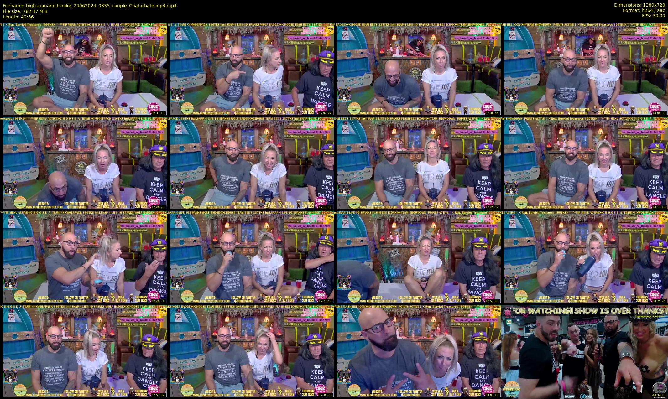 bigbananamilfshake — 43 minute Chaturbate couple cam show recording, 720p, Jun 24, 2024