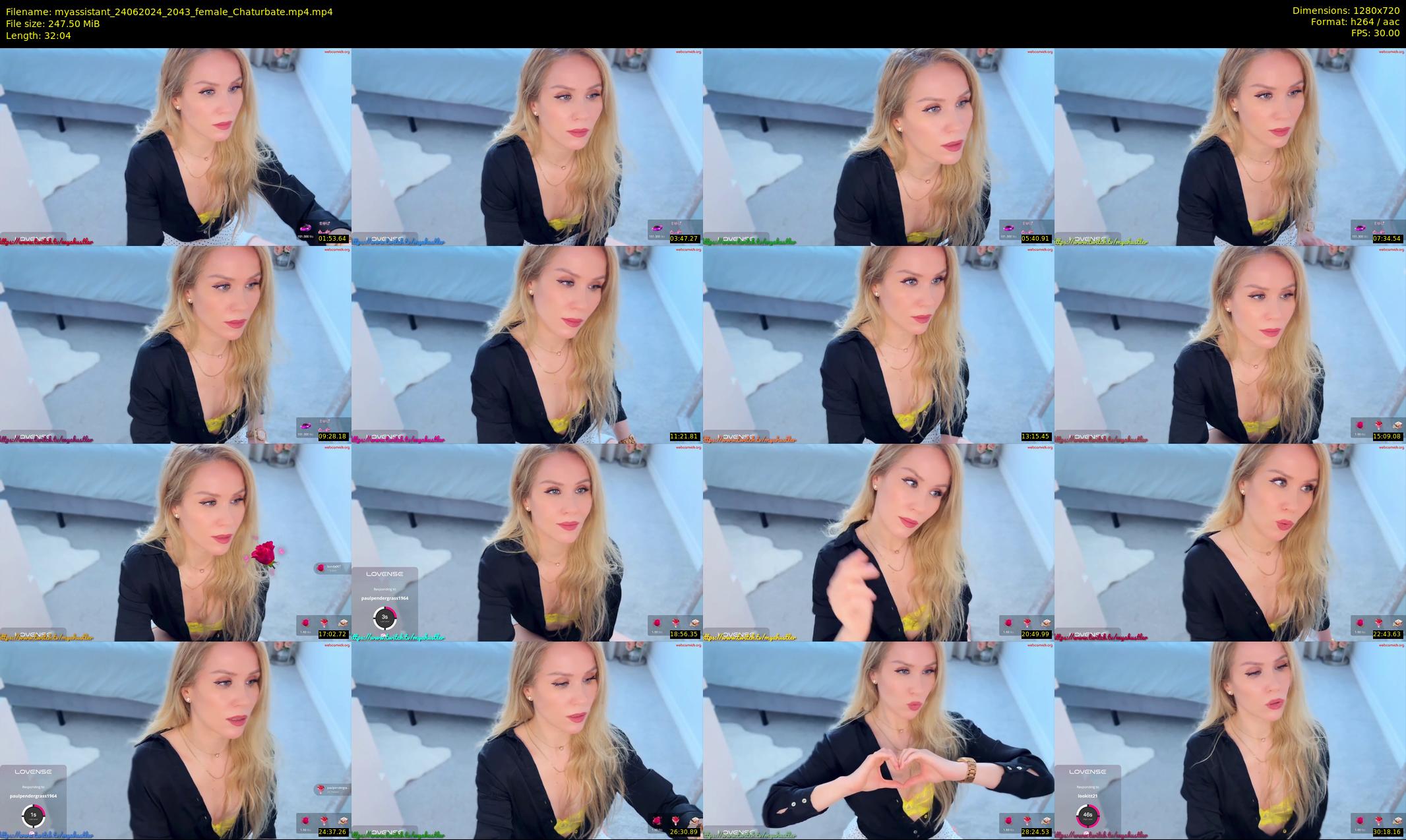 myassistant — 33 minute Chaturbate female cam show recording, 720p, Jun 24, 2024