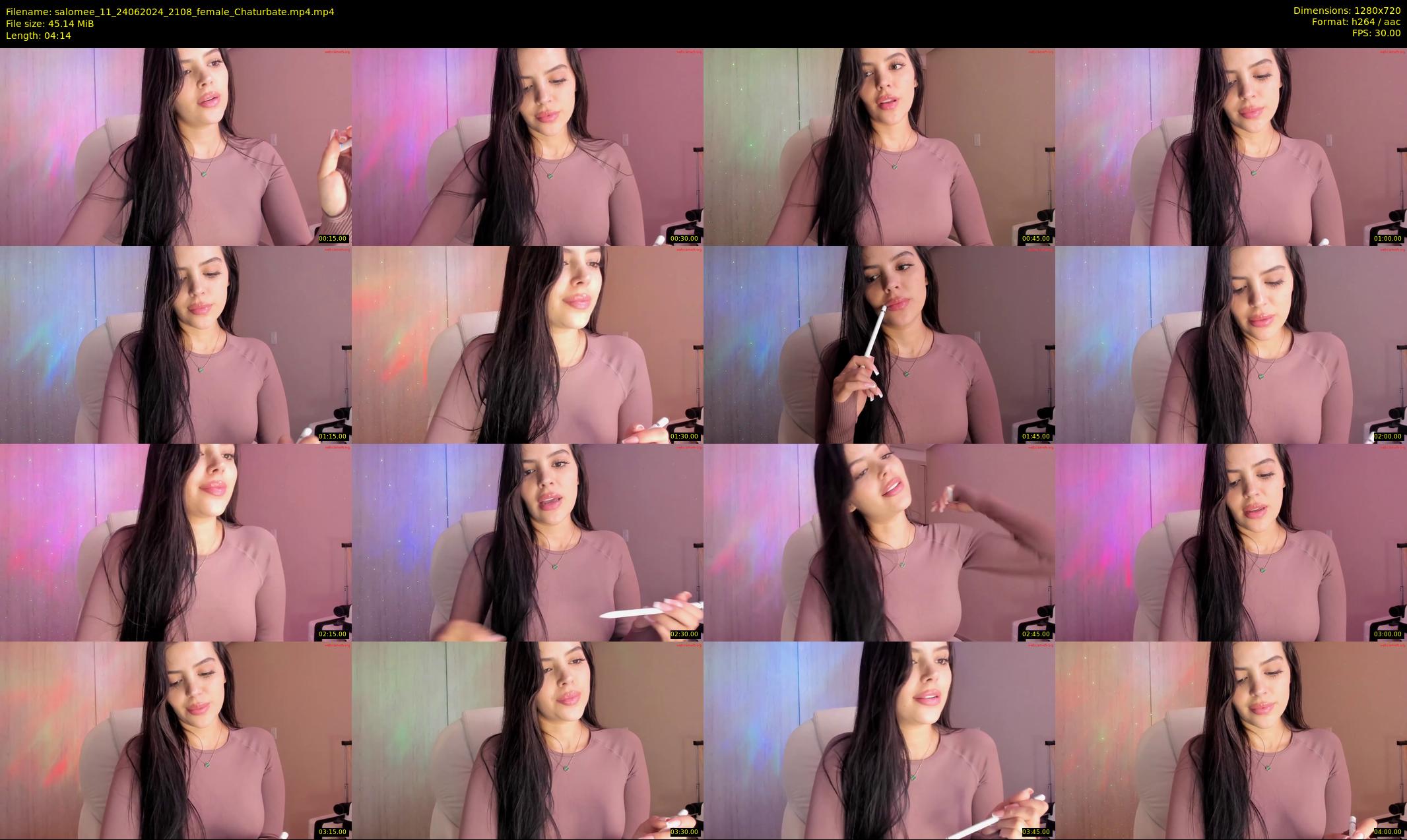 salomee_11 — 5 minute Chaturbate female cam show recording, 720p, Jun 24, 2024