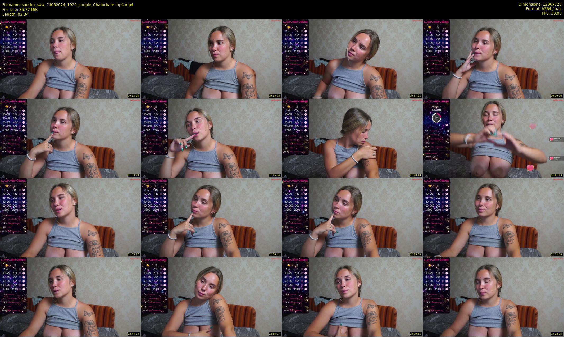 sandra_sww — 4 minute Chaturbate couple cam show recording, 720p, Jun 24, 2024