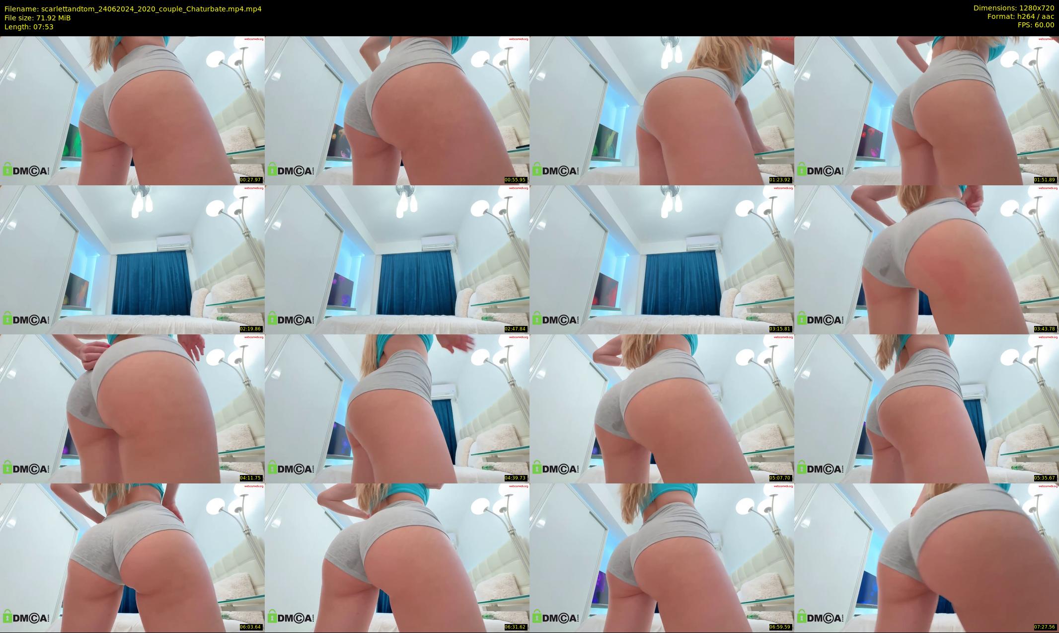 scarlettandtom — 8 minute Chaturbate couple cam show recording, 720p, Jun 24, 2024