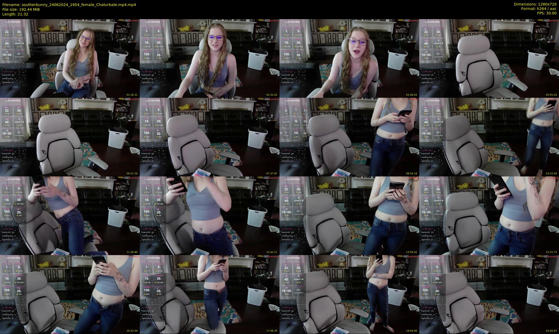 southerbunny — 22 minute Chaturbate female cam show recording, 720p, Jun 24, 2024