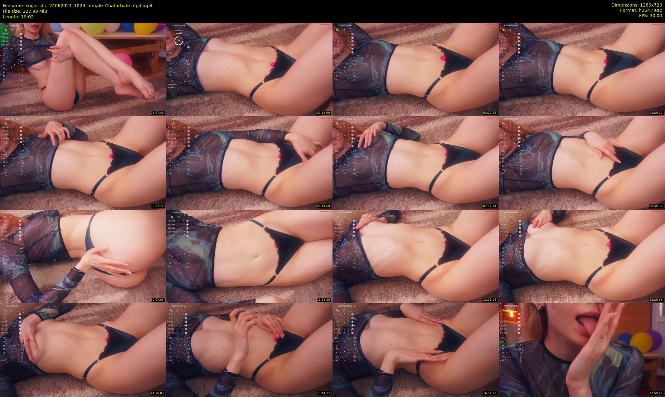 sugaristic — 20 minute Chaturbate female cam show recording, 720p, Jun 24, 2024