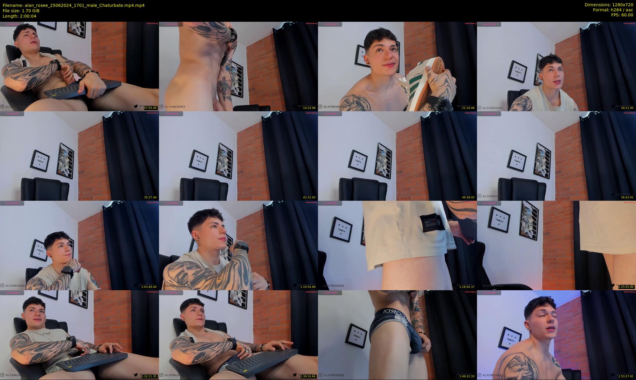 alan_rosee — 121 minute Chaturbate male cam show recording, 720p, Jun 25, 2024