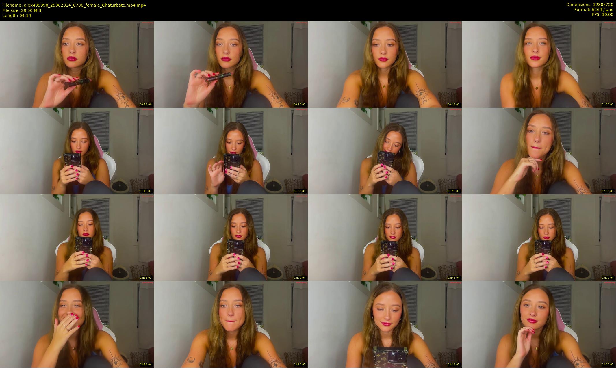 alex499990 — 5 minute Chaturbate female cam show recording, 720p, Jun 25, 2024