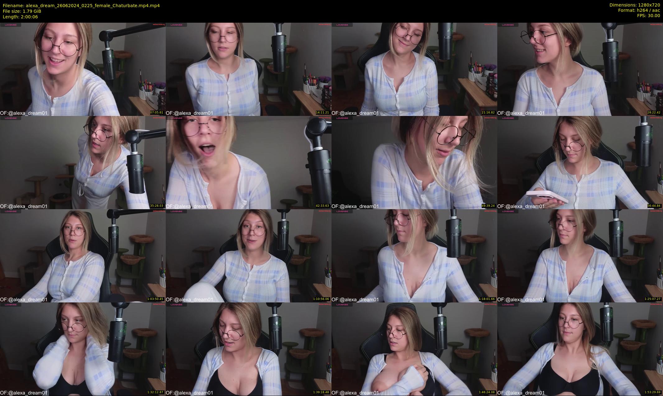 alexa_dream — 121 minute Chaturbate female cam show recording, 720p, Jun 26, 2024