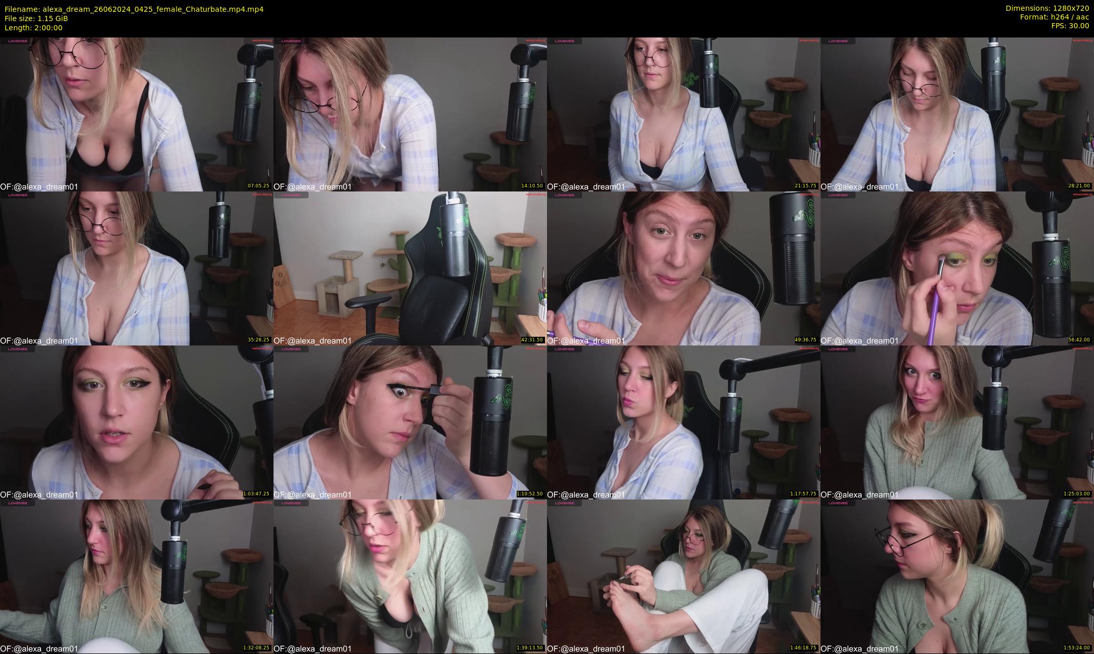 alexa_dream — 120 minute Chaturbate female cam show recording, 720p, Jun 26, 2024
