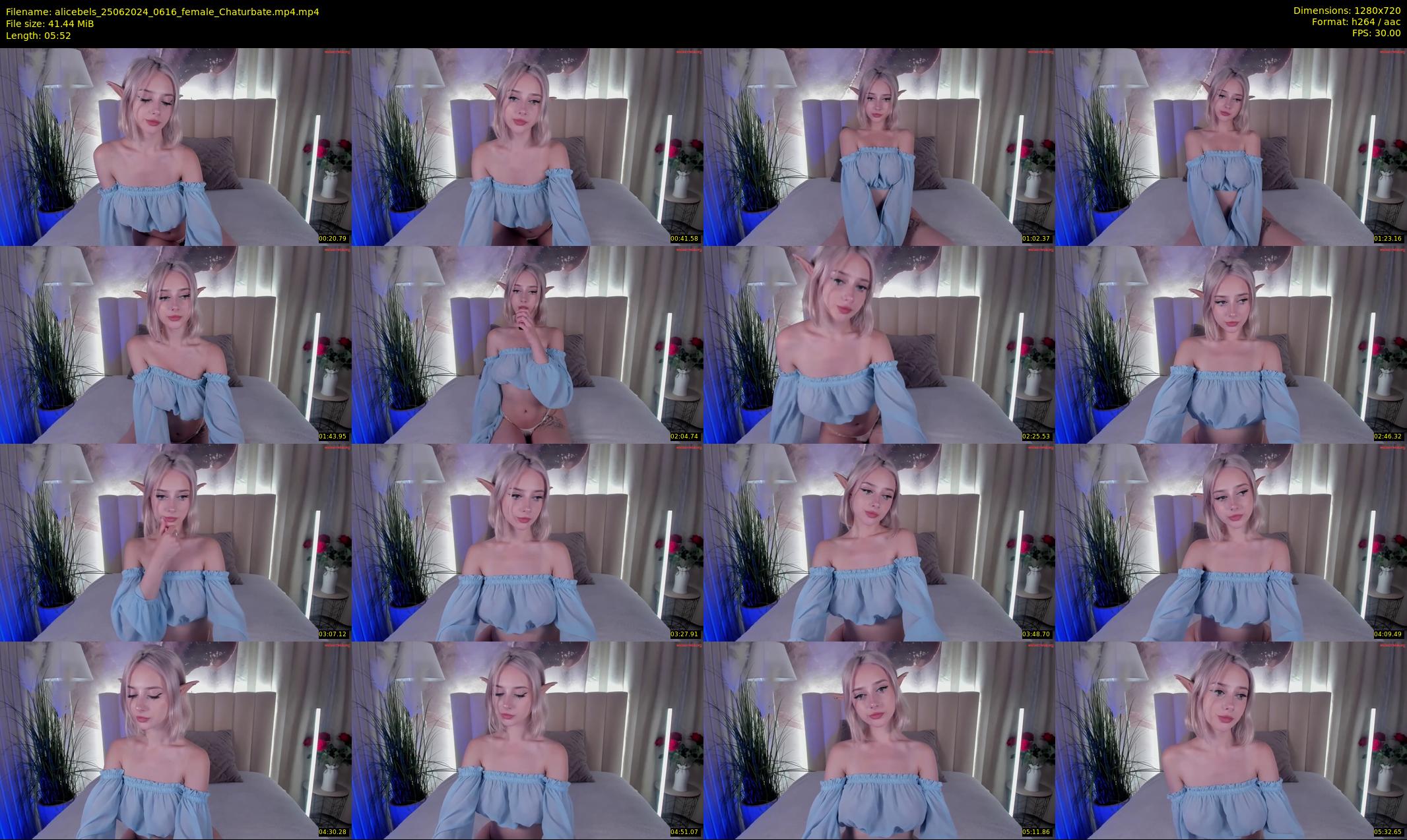 alicebels — 6 minute Chaturbate female cam show recording, 720p, Jun 25, 2024