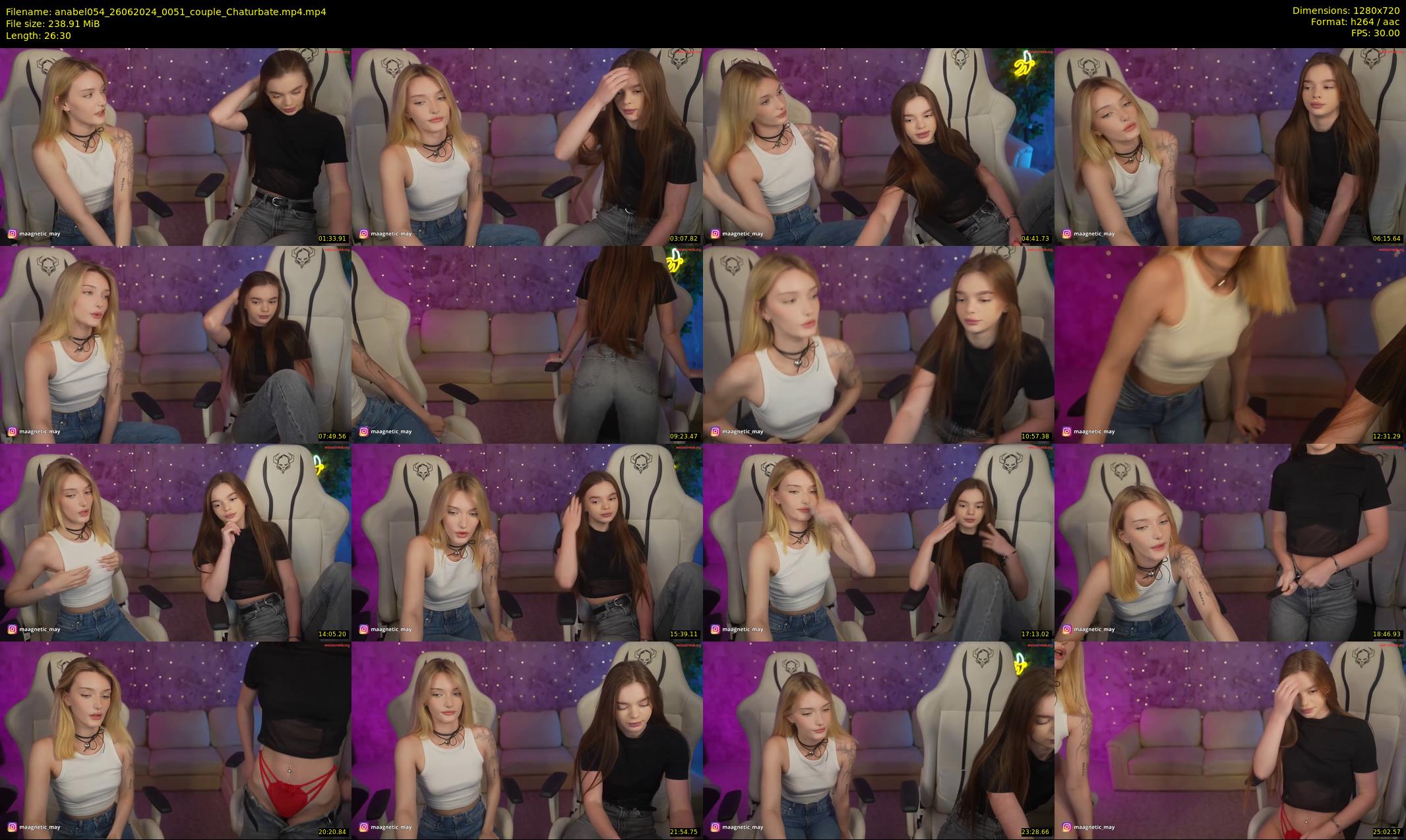anabel054 — 27 minute Chaturbate female cam show recording, 720p, Jun 26, 2024