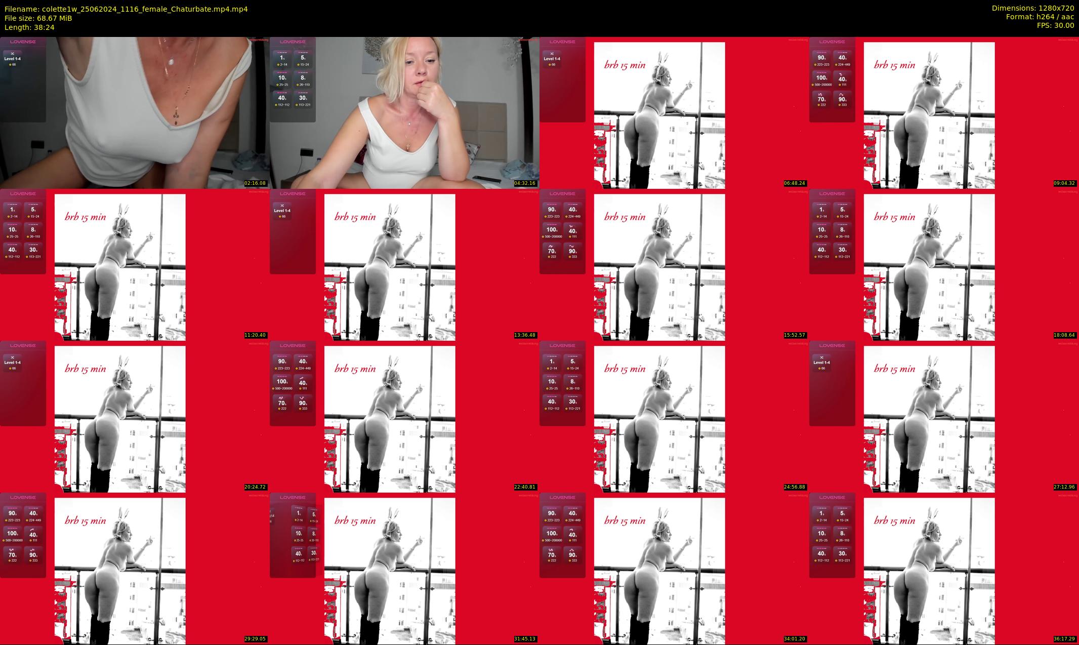 colette1w — 39 minute Chaturbate female cam show recording, 720p, Jun 25, 2024