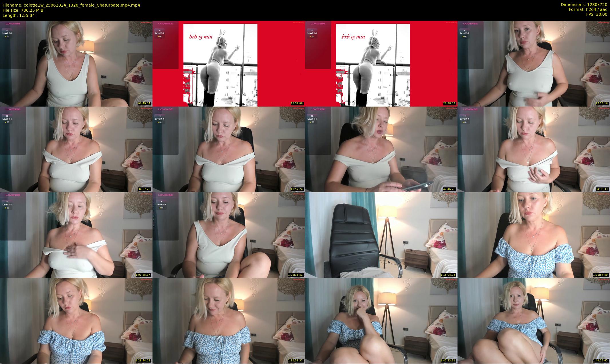 colette1w — 116 minute Chaturbate female cam show recording, 720p, Jun 25, 2024