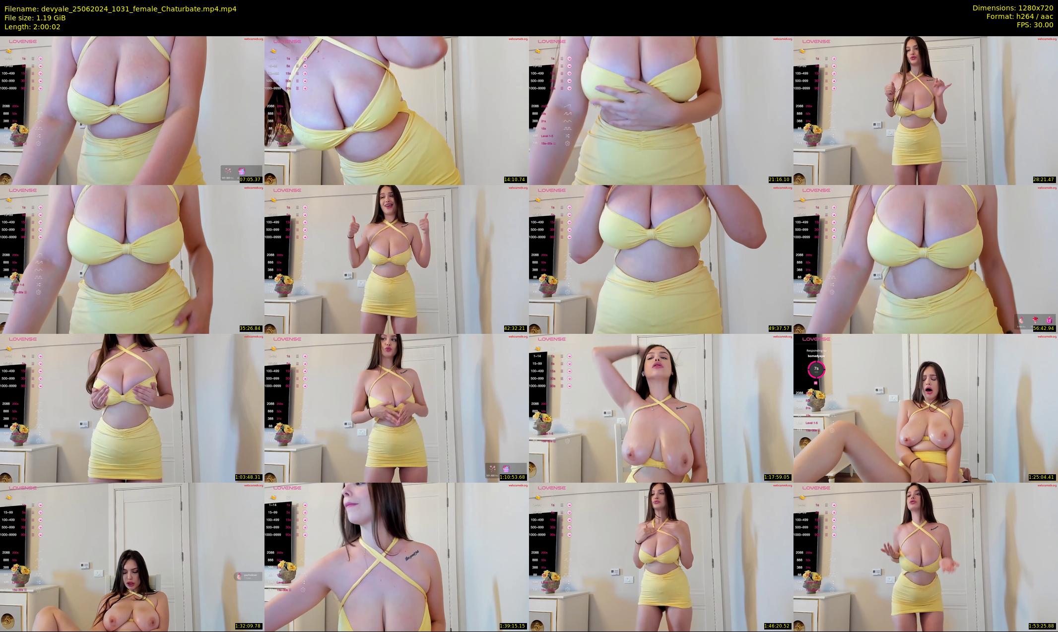 devyale — 121 minute Chaturbate female cam show recording, 720p, Jun 25, 2024